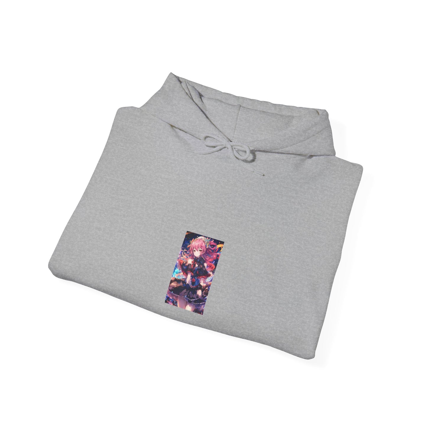 Pink Haired Fantasy Heroine Anime Portrait Cozy Hoodie