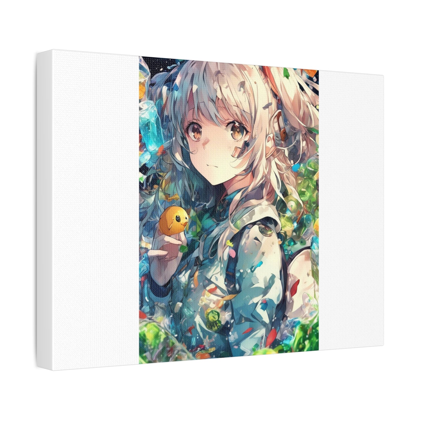 Crystal Bottle Anime Portrait Bright Room Canvas