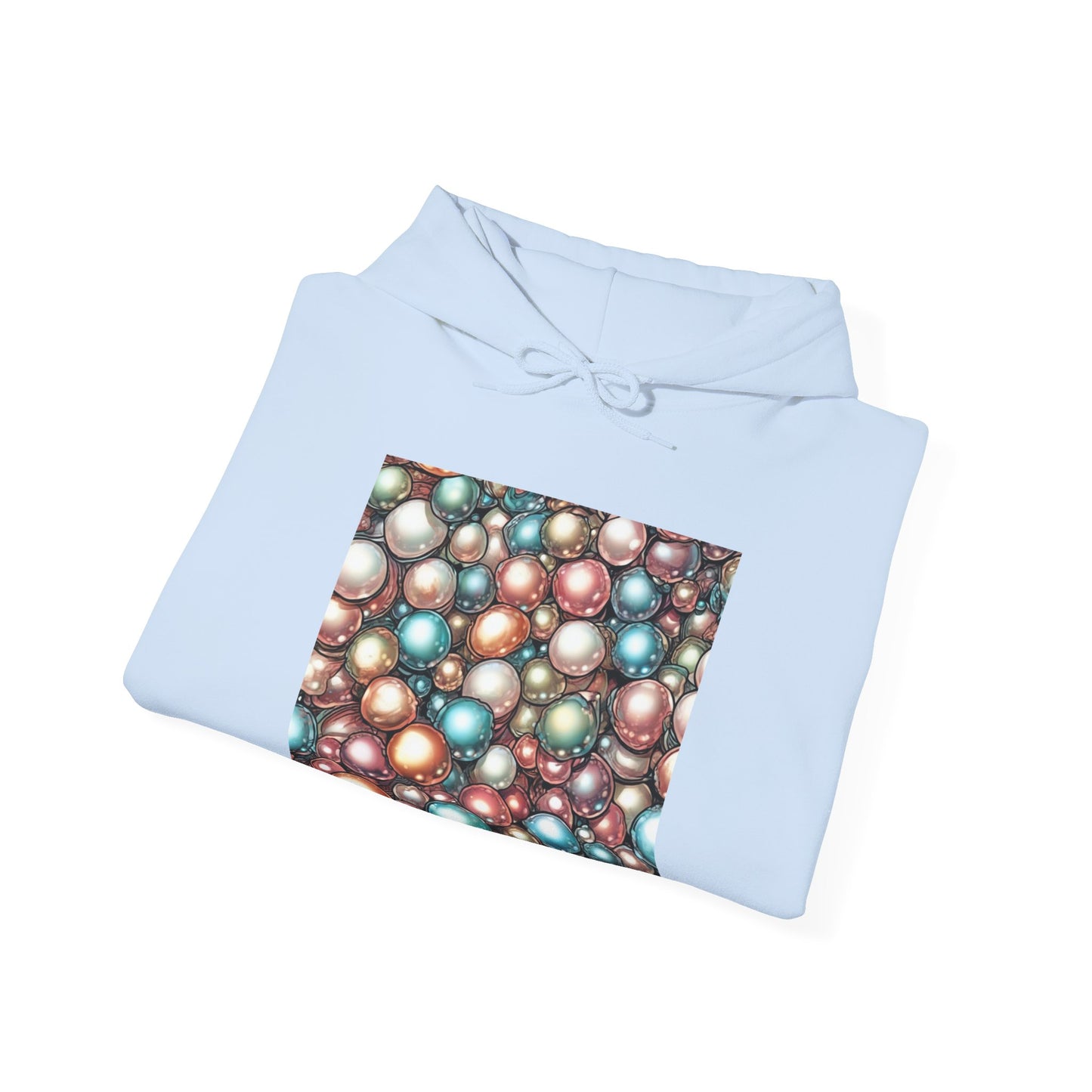 Rainbow Pearl Marble Abstract Gift Art Hoodie