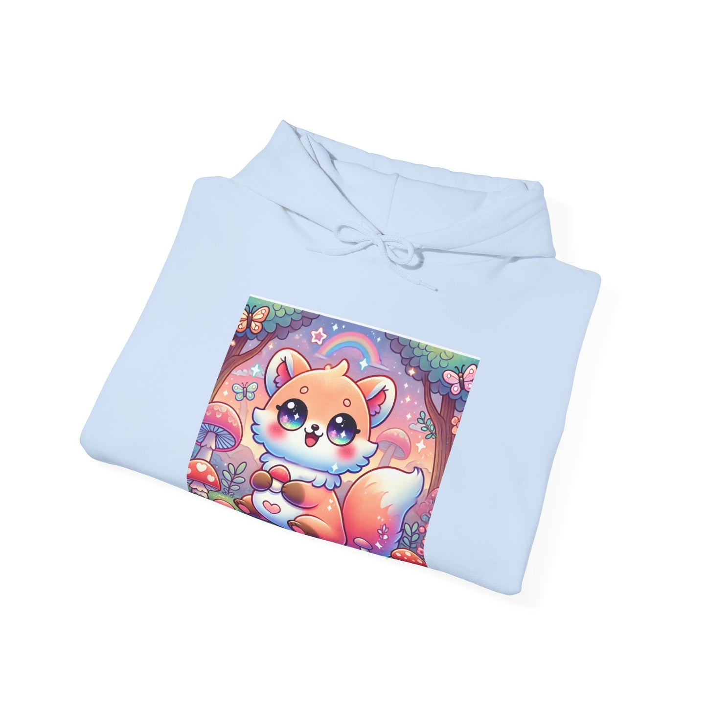 Pastel Woodland Fox Mushroom Kawaii Hoodie