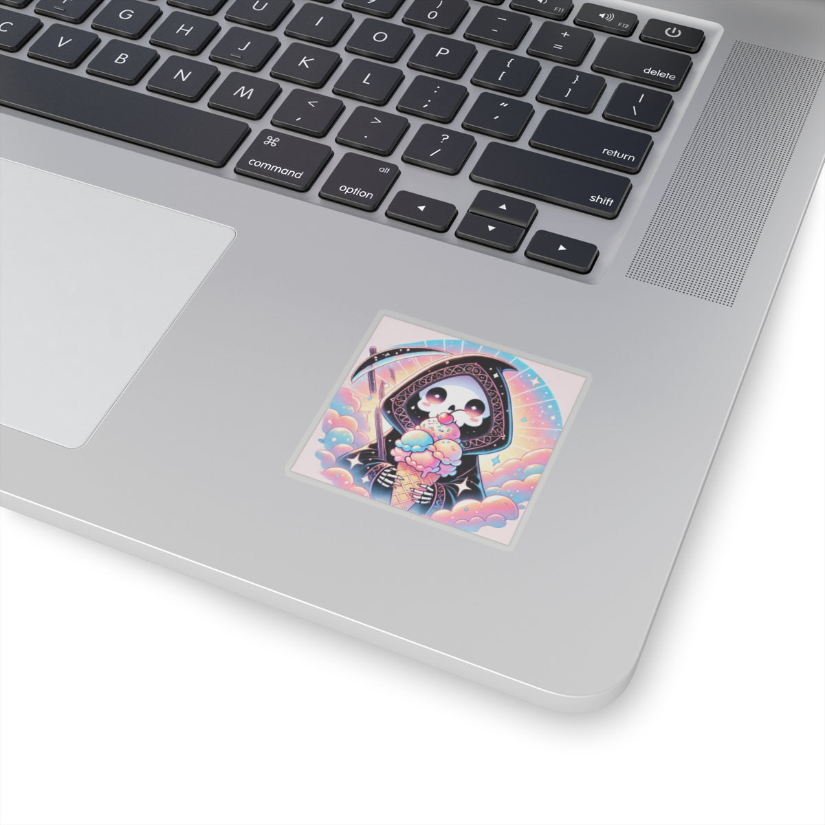 Pastel Grim Reaper Ice Cream Cute Gothic Art Sticker