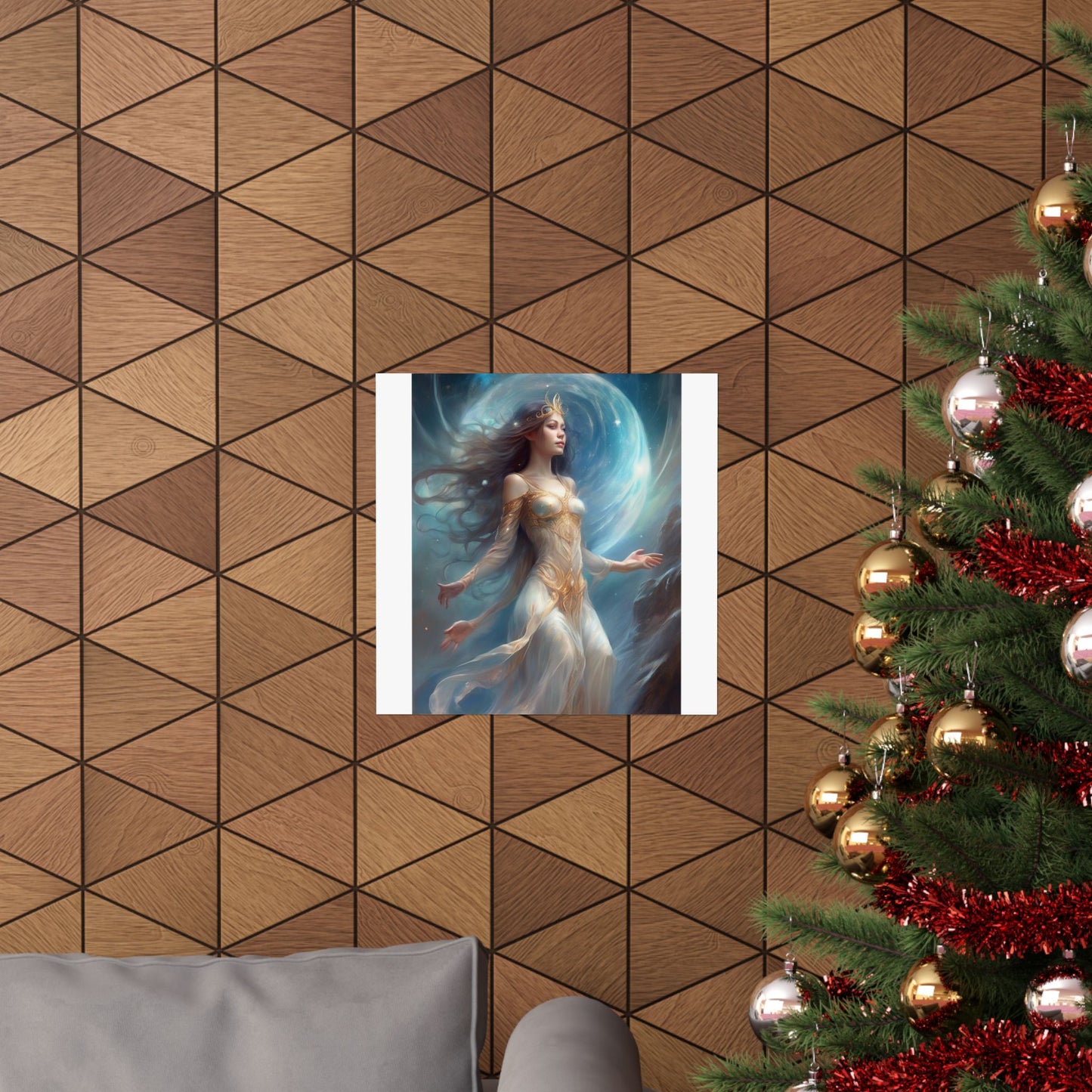 Lunar Celestial Queen Fantasy Portrait Poster