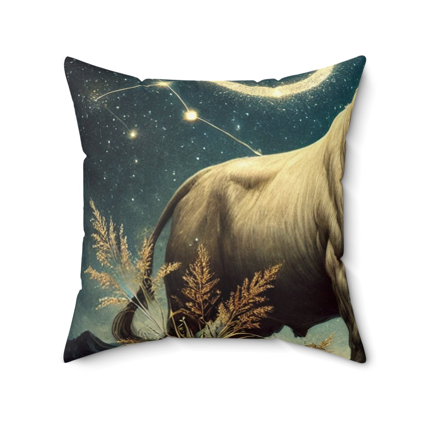 Taurus Bull Constellation Celestial Decorative Pillow