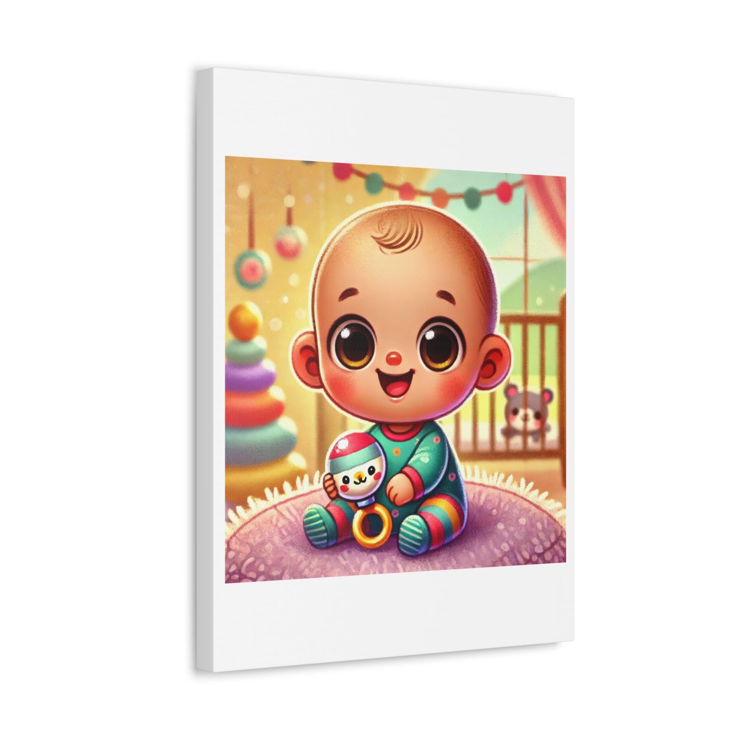 Cheerful Baby Nursery Playroom Canvas Art