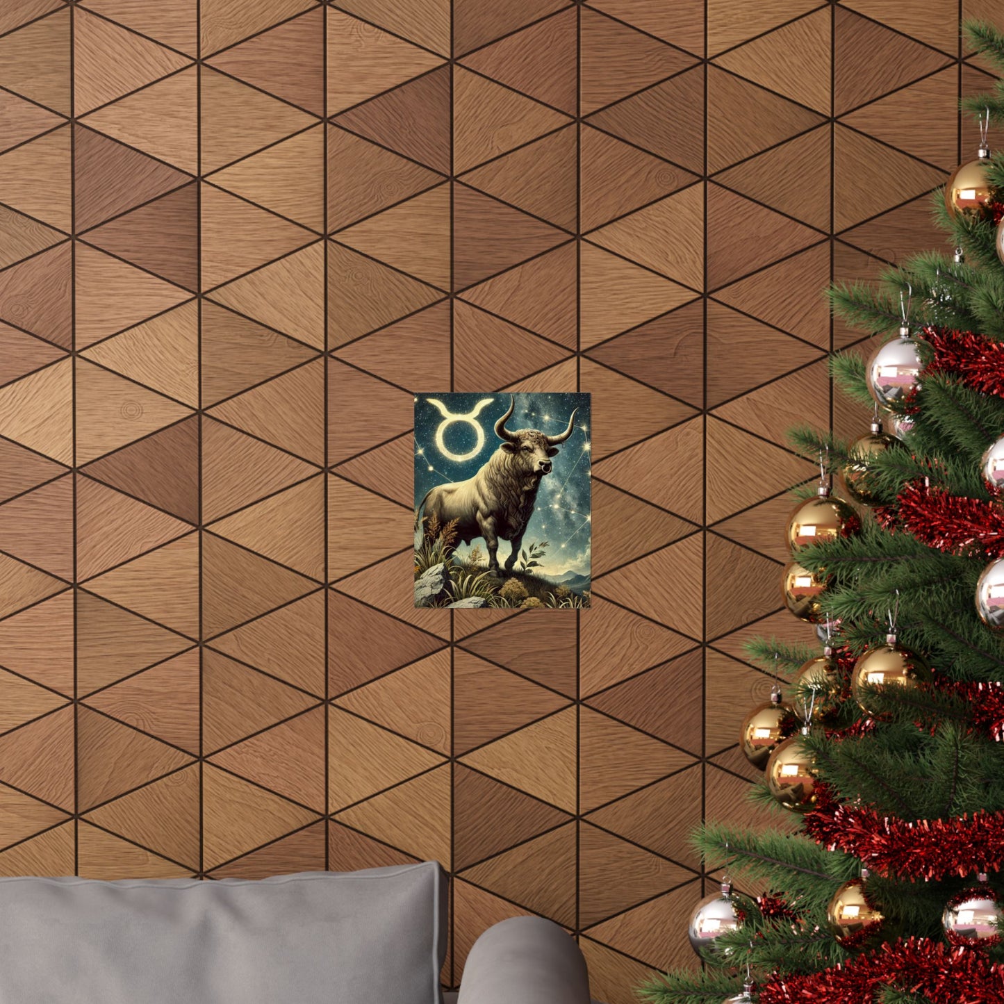 Taurus Bull Constellation Celestial Wall Art Poster