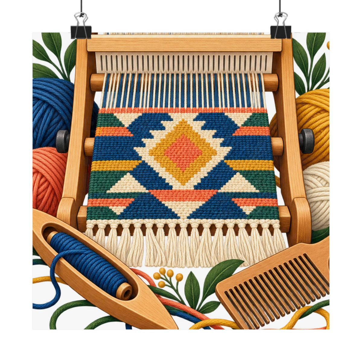 Geometric Hand Weaving Workshop Poster