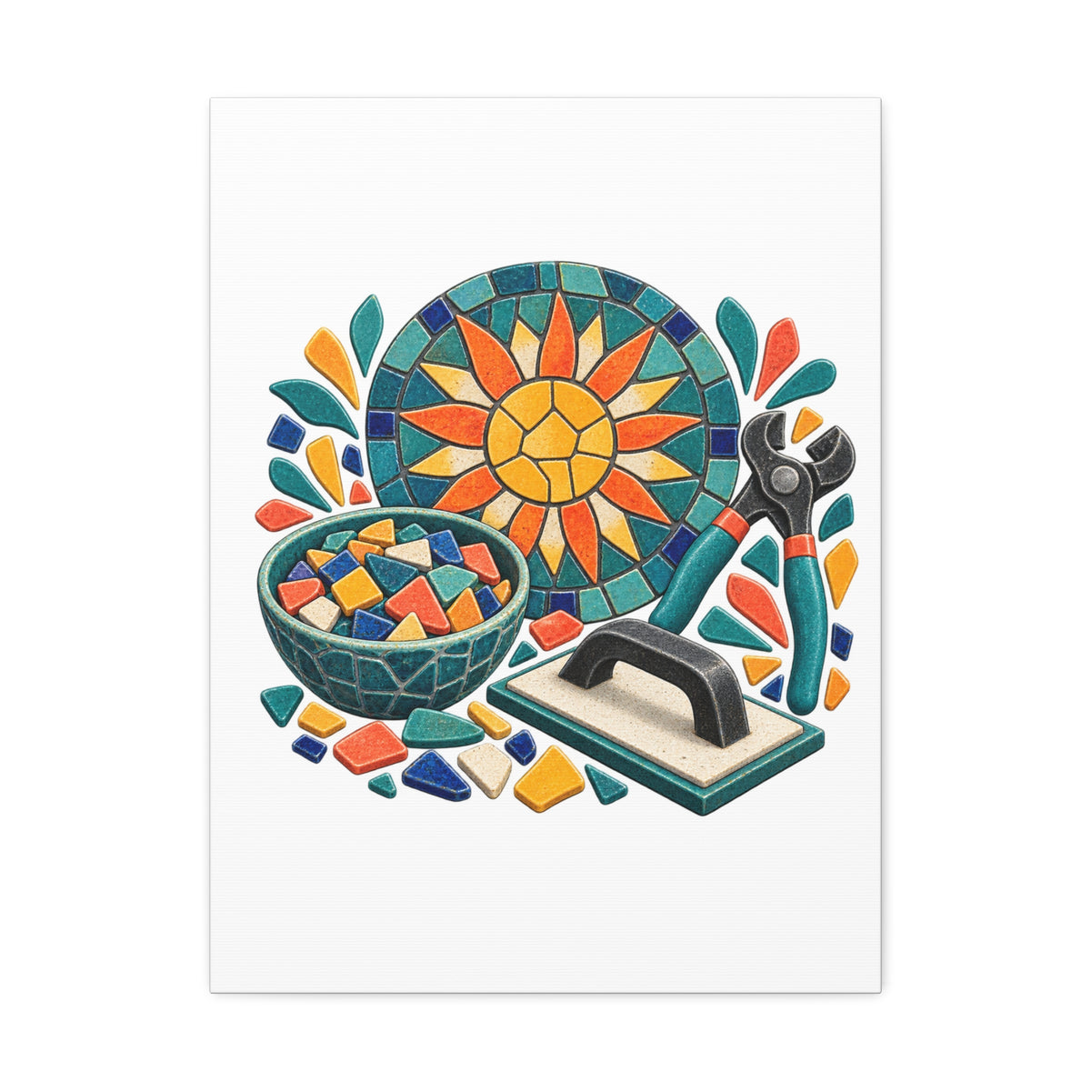 Sunburst Mosaic Making Workshop Canvas
