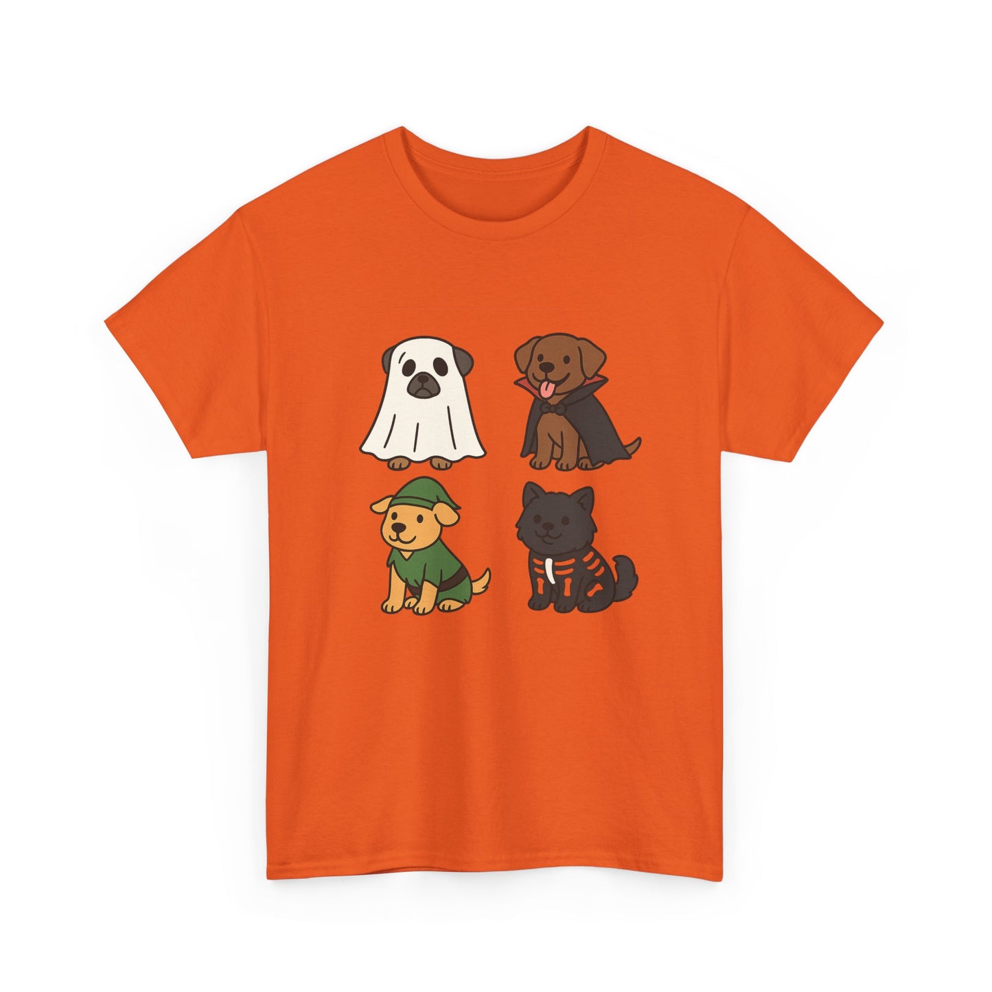 Cute Pet Ghosts Unisex Heavy Cotton Tee - Dog Lover T-Shirt, Animal Tee, Halloween Shirt, Gift for Pet Owners, Funny Retriver