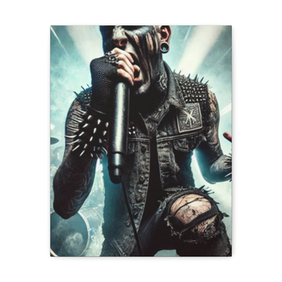 Punk Rock Vocalist Stage Energy Music Room Canvas Art