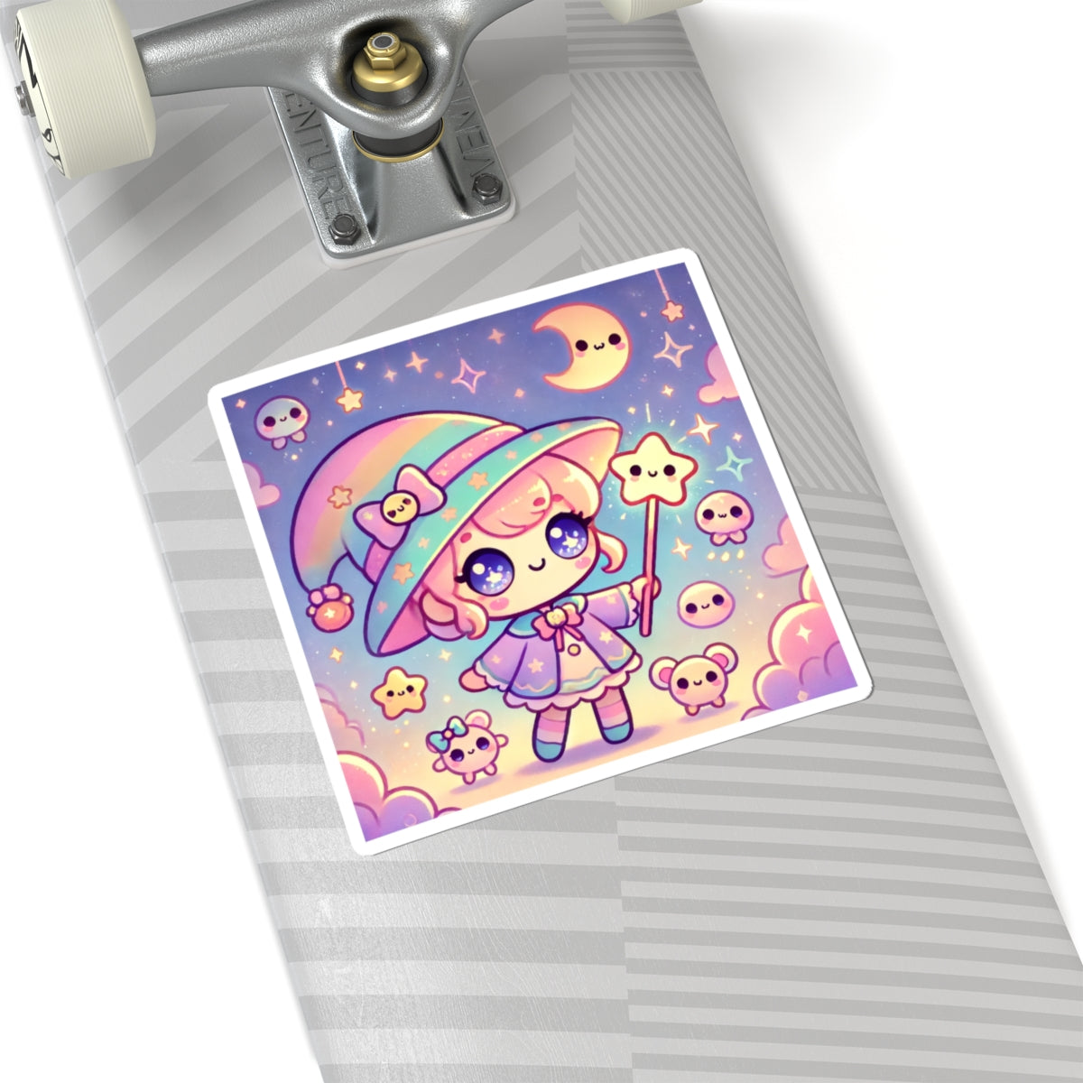 Kawaii Moon Wand Pastel Fantasy Art Sticker