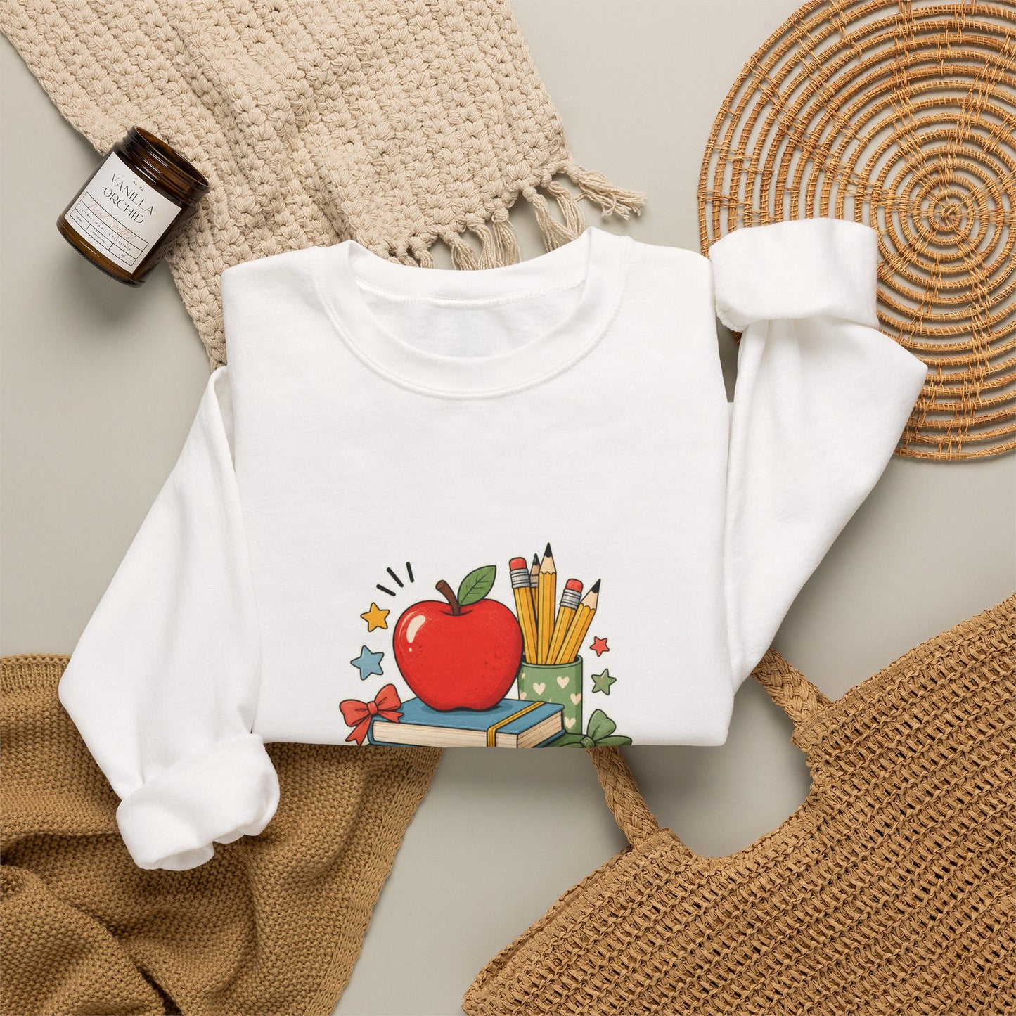 Apple Pencil Desk Stack Back To School Sweatshirt