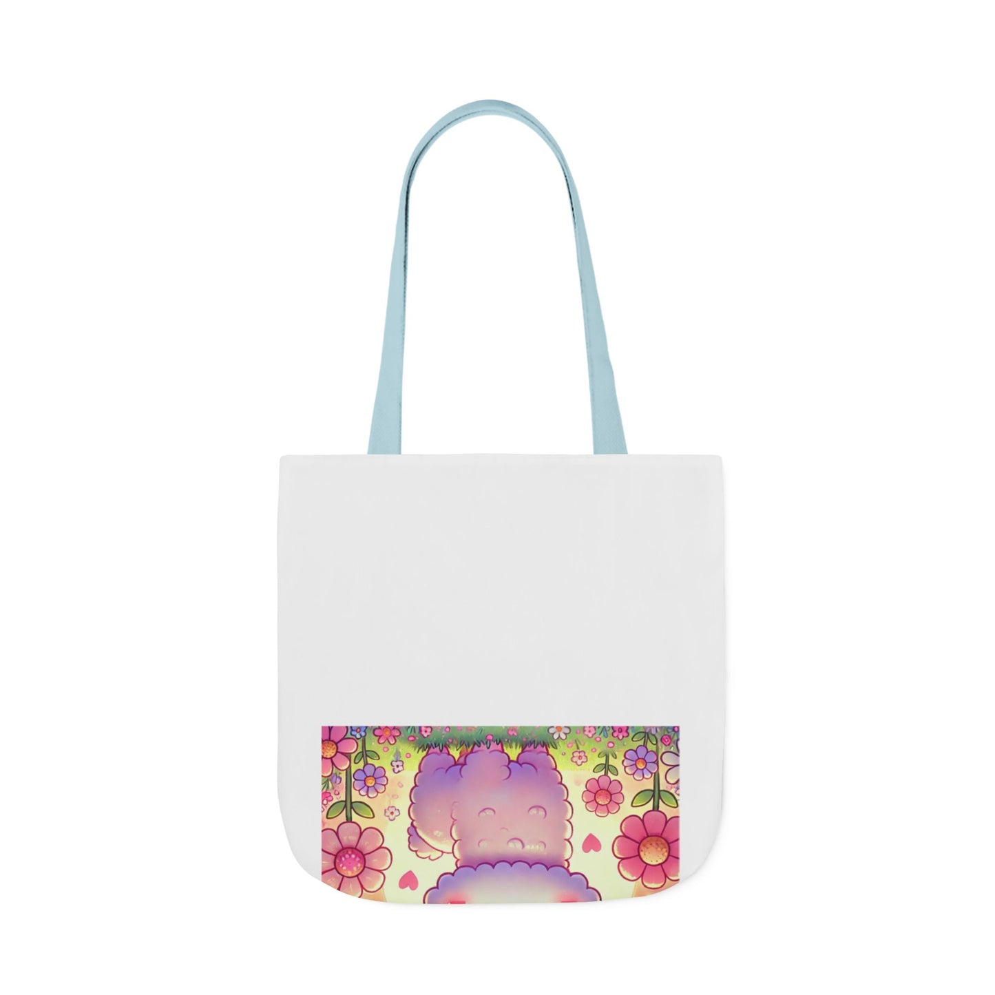 Pastel Floral Alpaca Garden Kawaii Canvas Tote Bag