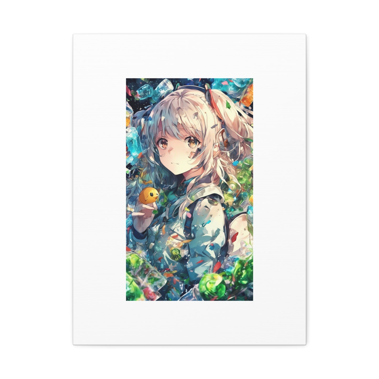 Crystal Bottle Anime Portrait Bright Room Canvas