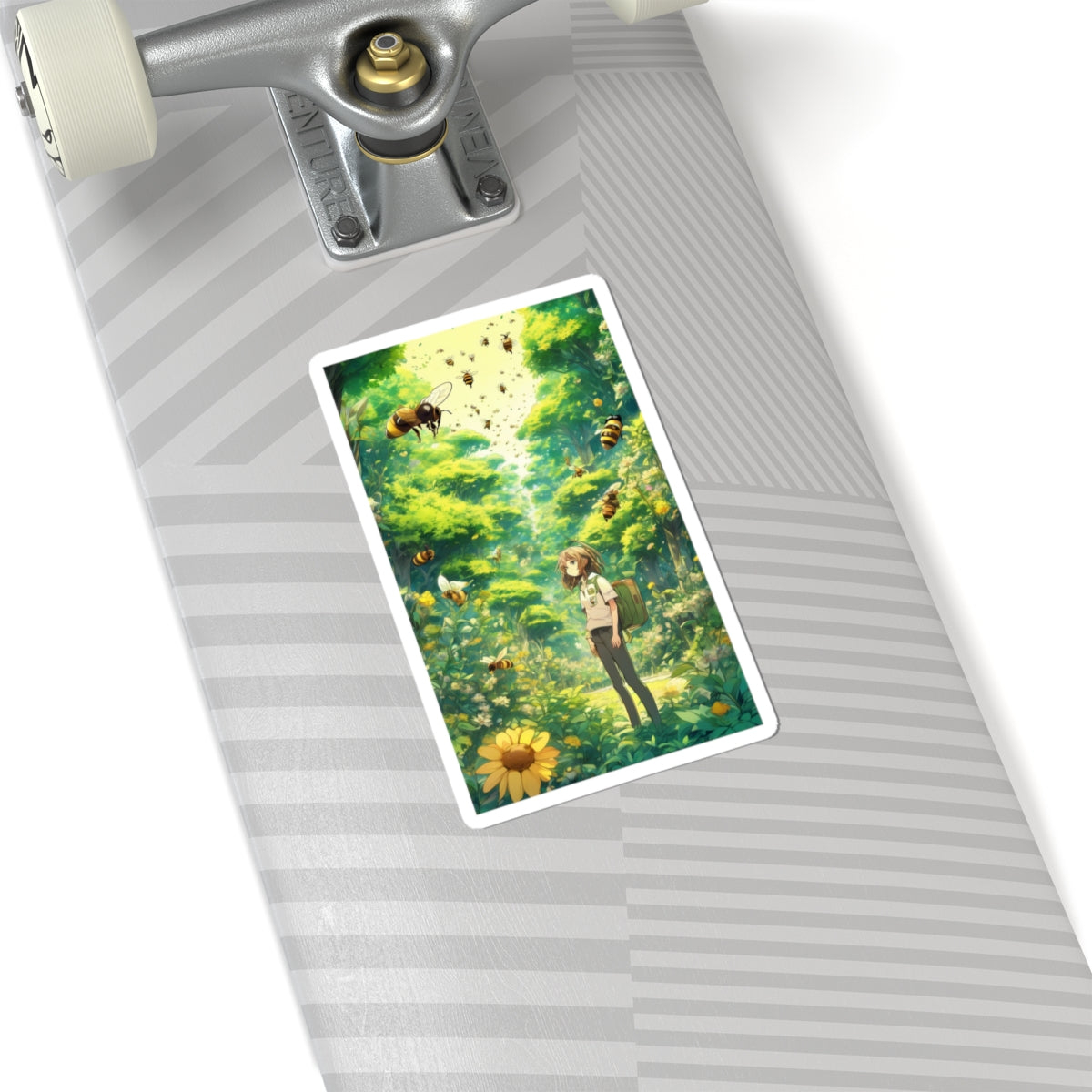 Bee Garden Explorer Anime Nature Art Sticker