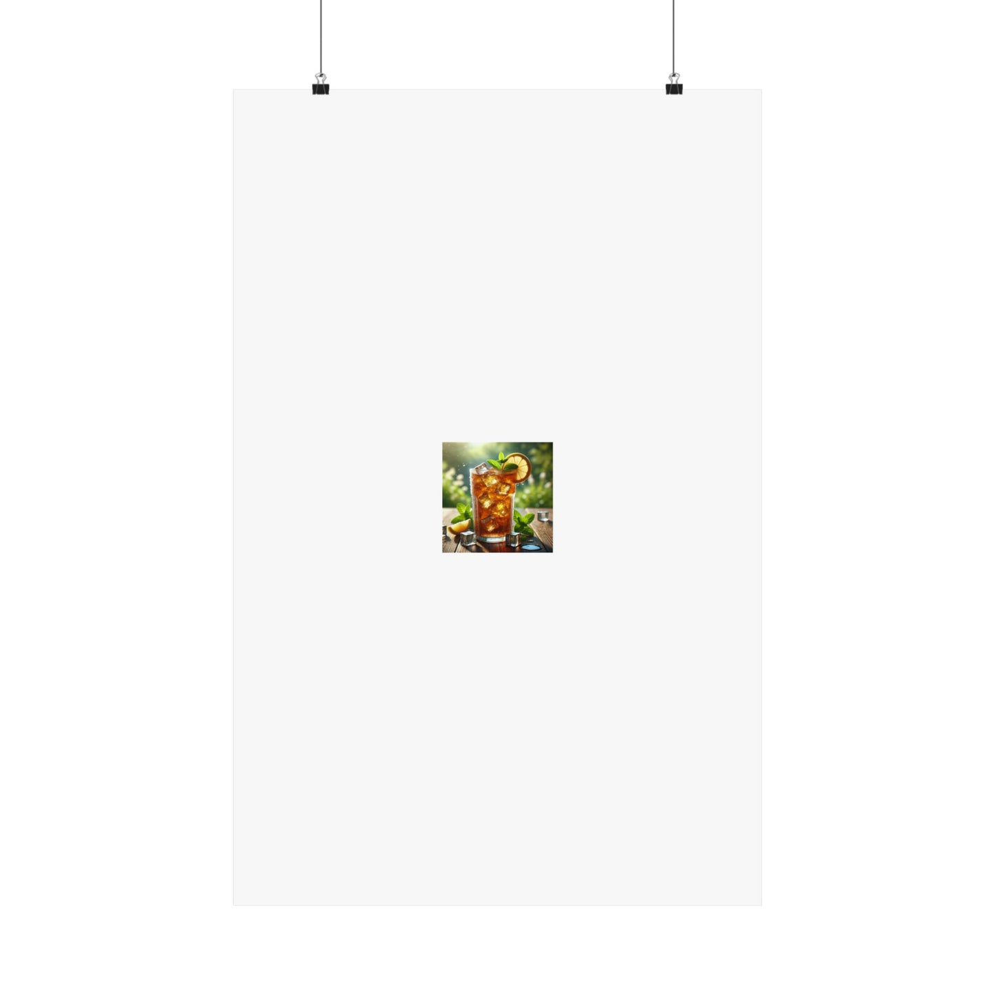 Sunlit Iced Tea Lemon Mint Kitchen Summer Drink Poster
