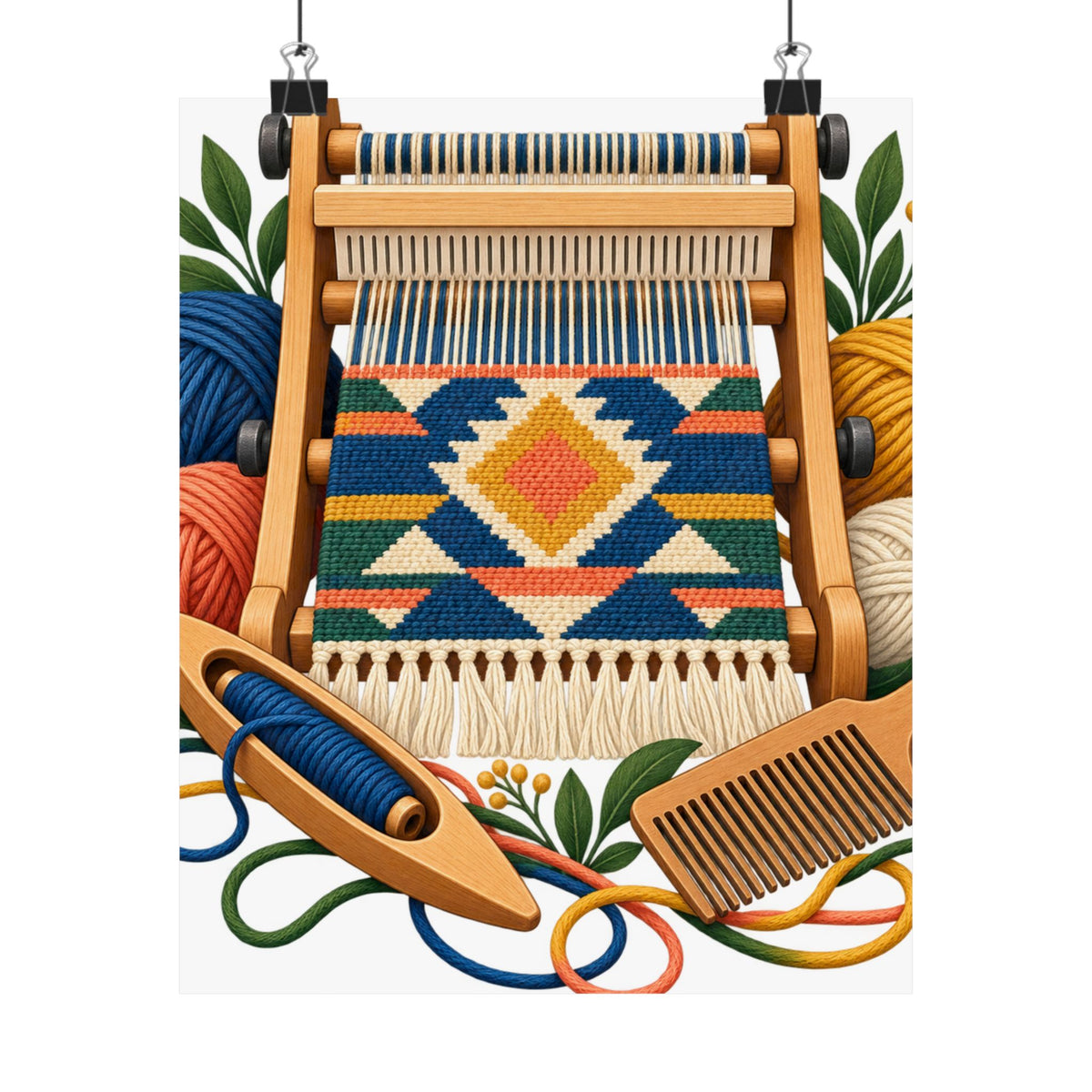 Geometric Hand Weaving Workshop Poster