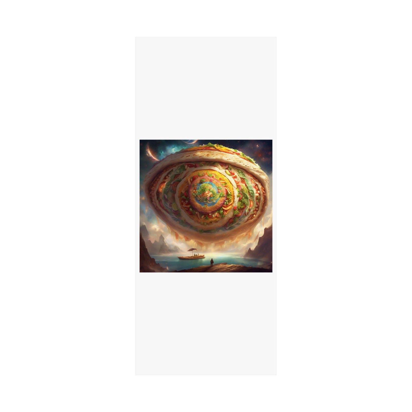 Cosmic Taco Portal Surreal Food Fantasy Art Poster