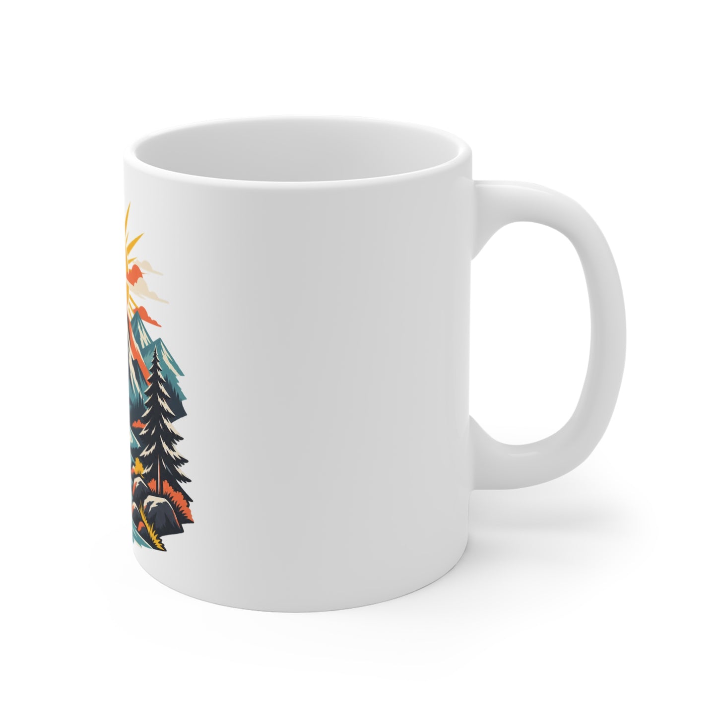 Alpine Sunrise River Mountain Adventure Coffee Mug