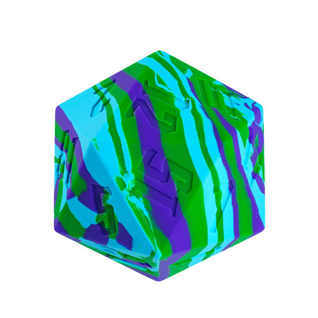 Large Wonderland Blue/Green Silicone d20 Dice 55mm | RPG Dice Novelty Piece