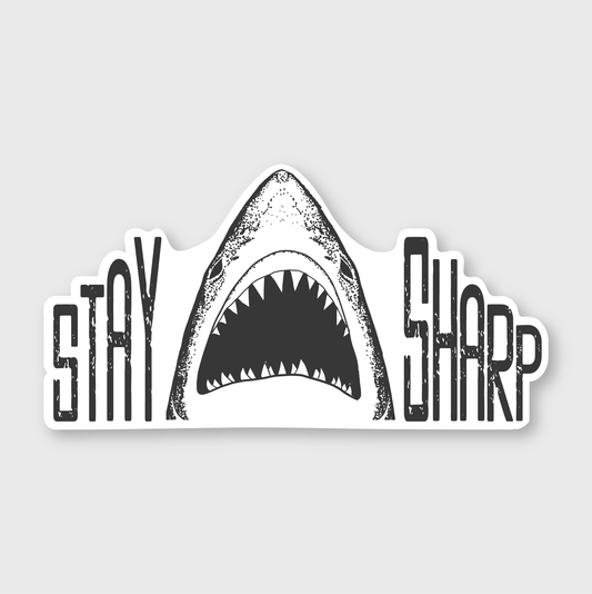 Stay Sharp Shark Sticker