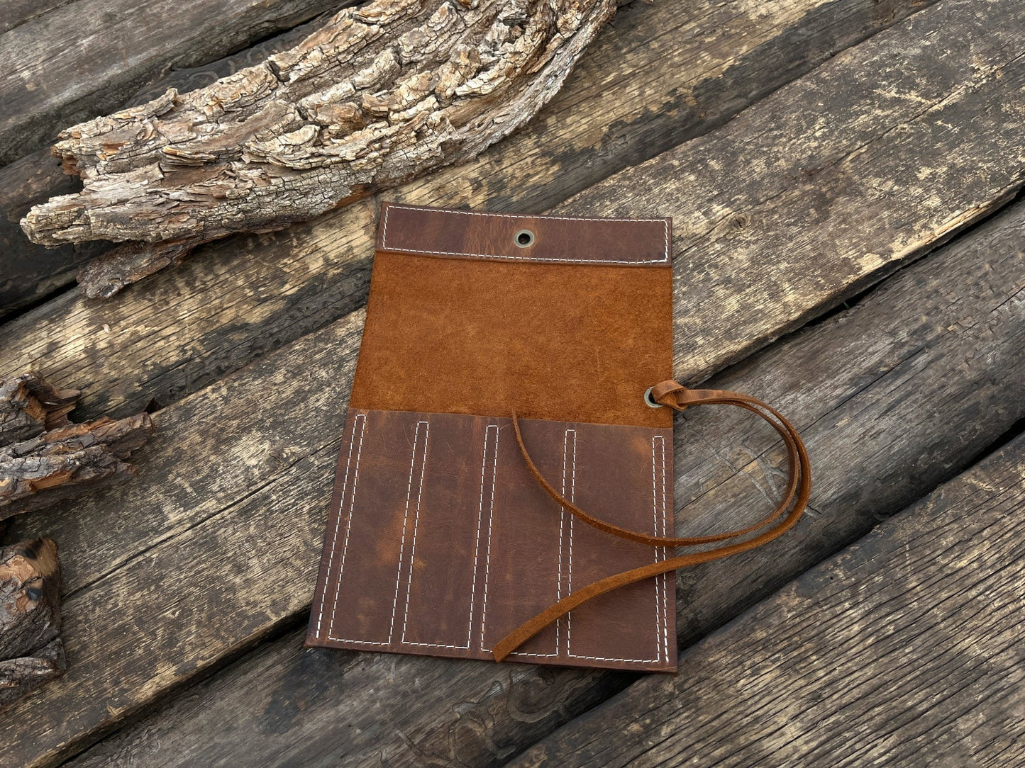 4 Pocket Leather Chisel Roll
