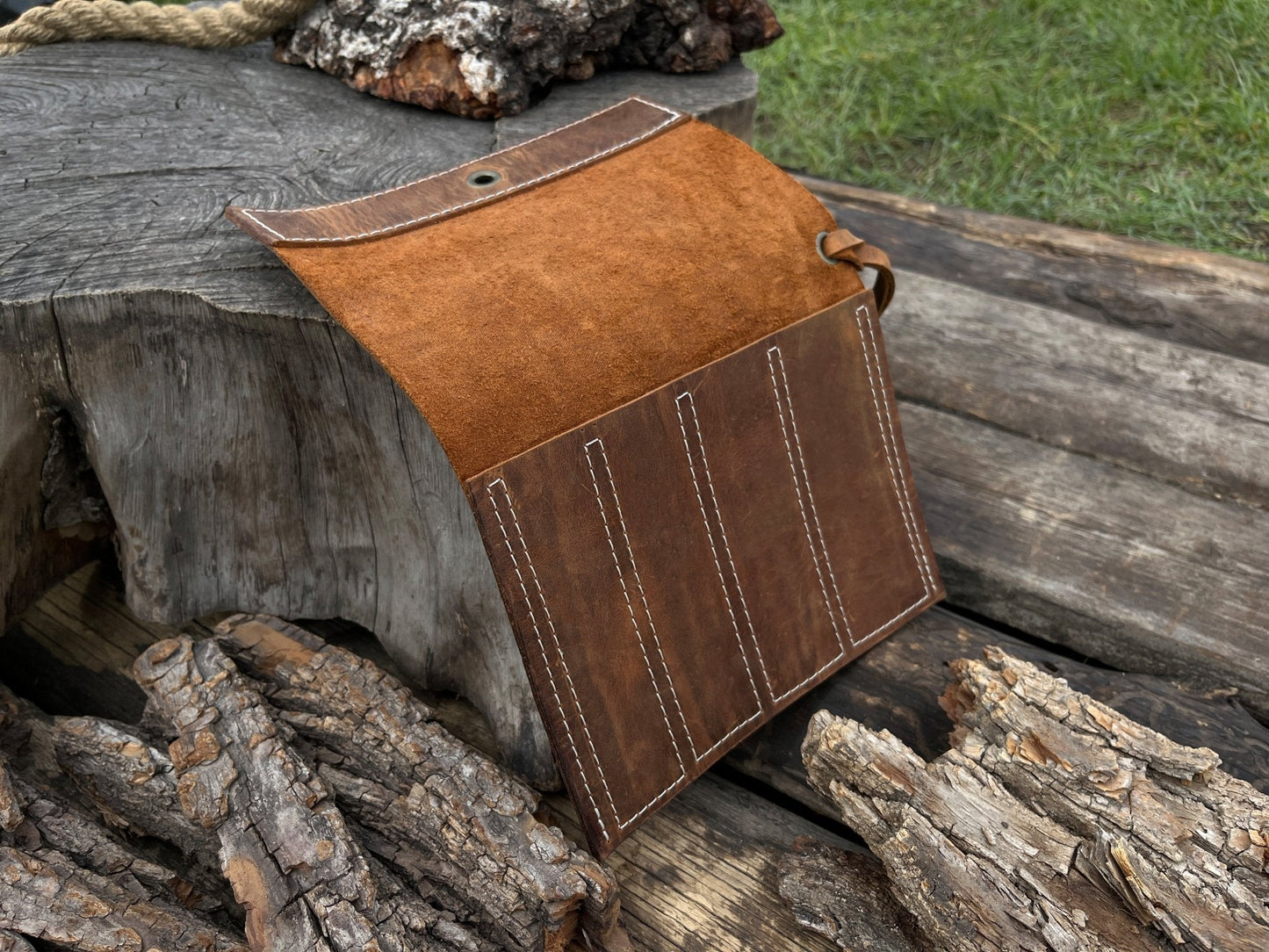 4 Pocket Leather Chisel Roll