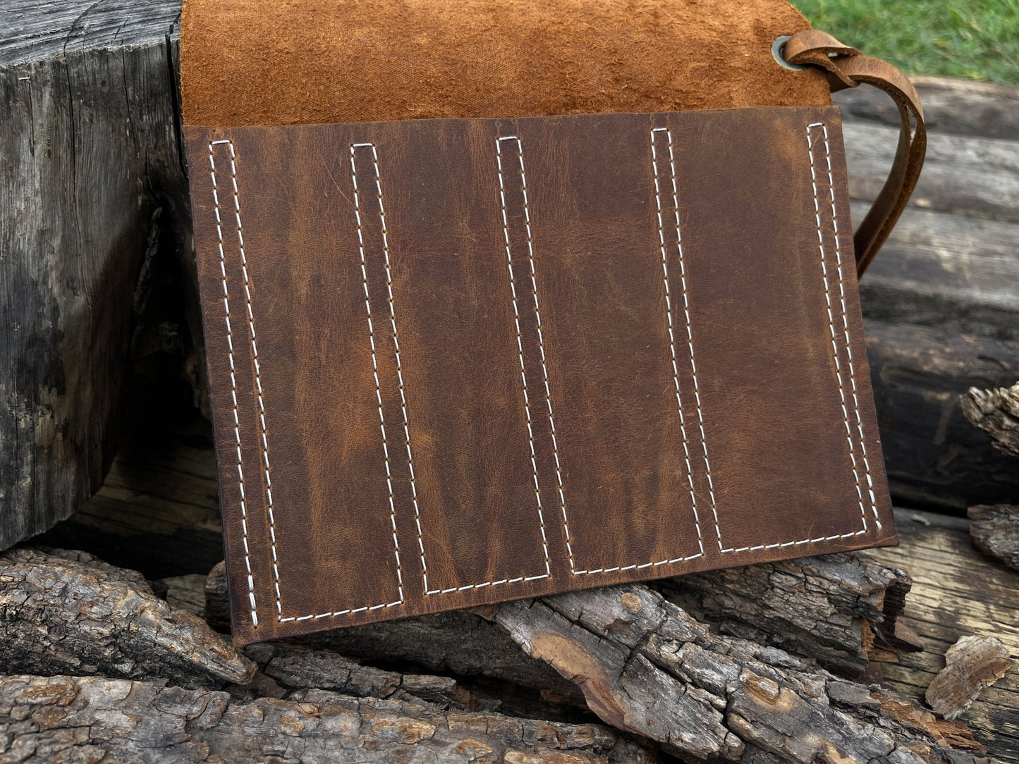 4 Pocket Leather Chisel Roll