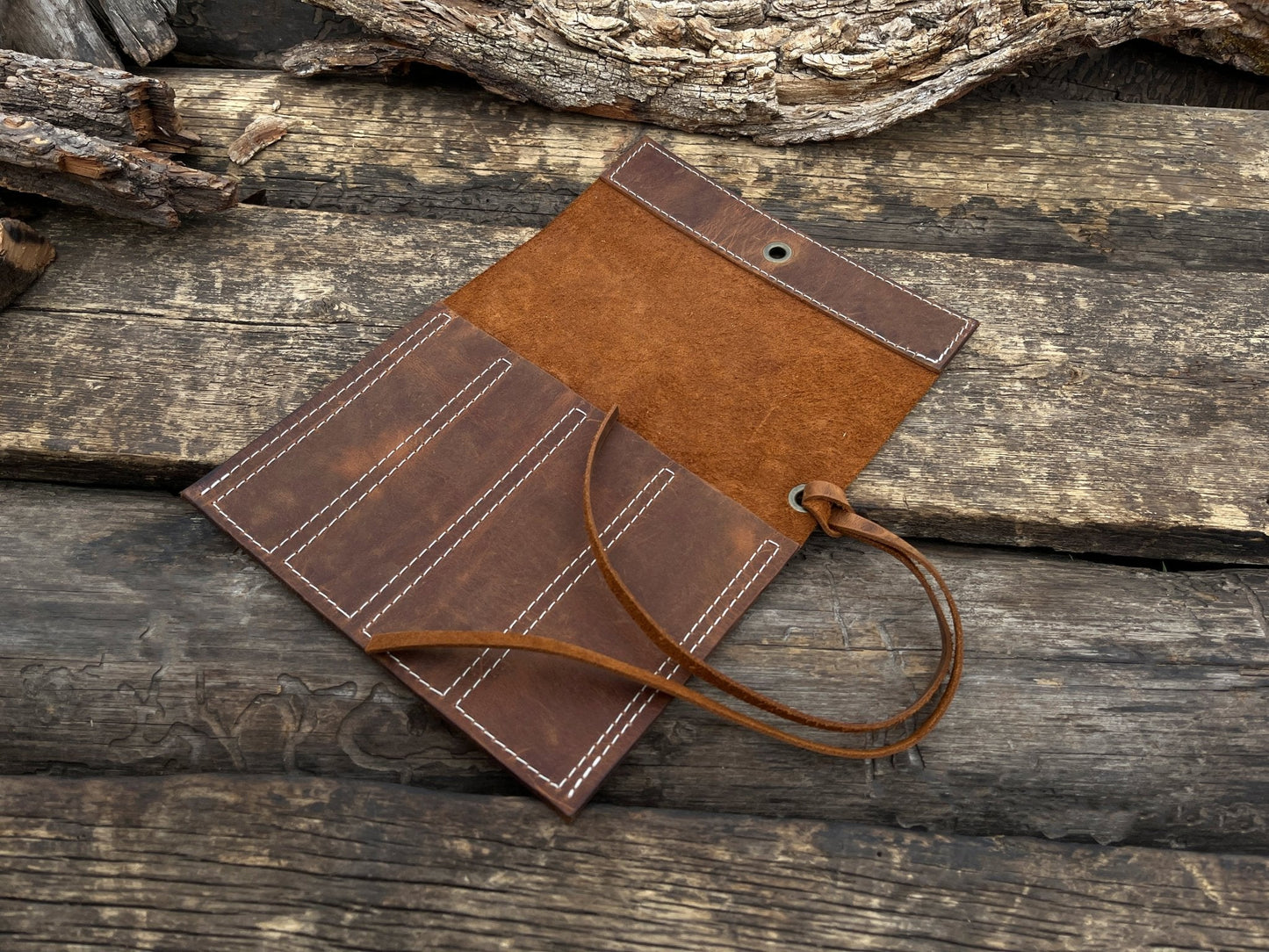 4 Pocket Leather Chisel Roll