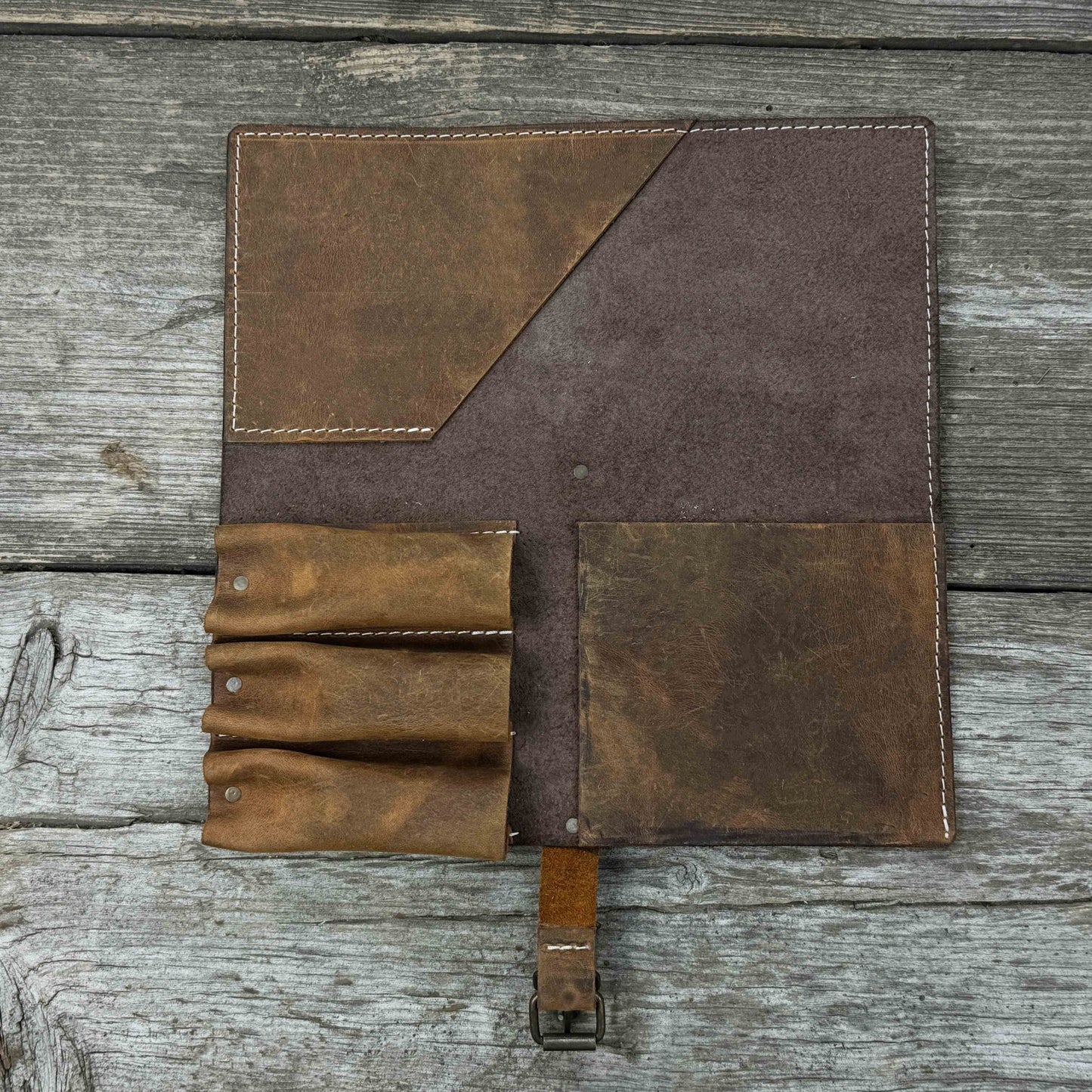 4 Pocket Leather Tool Roll for Carving Tools