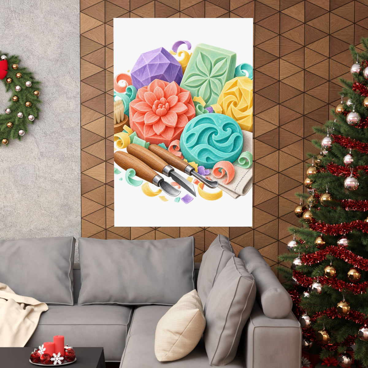 Colorful Soap Carving Workshop Poster