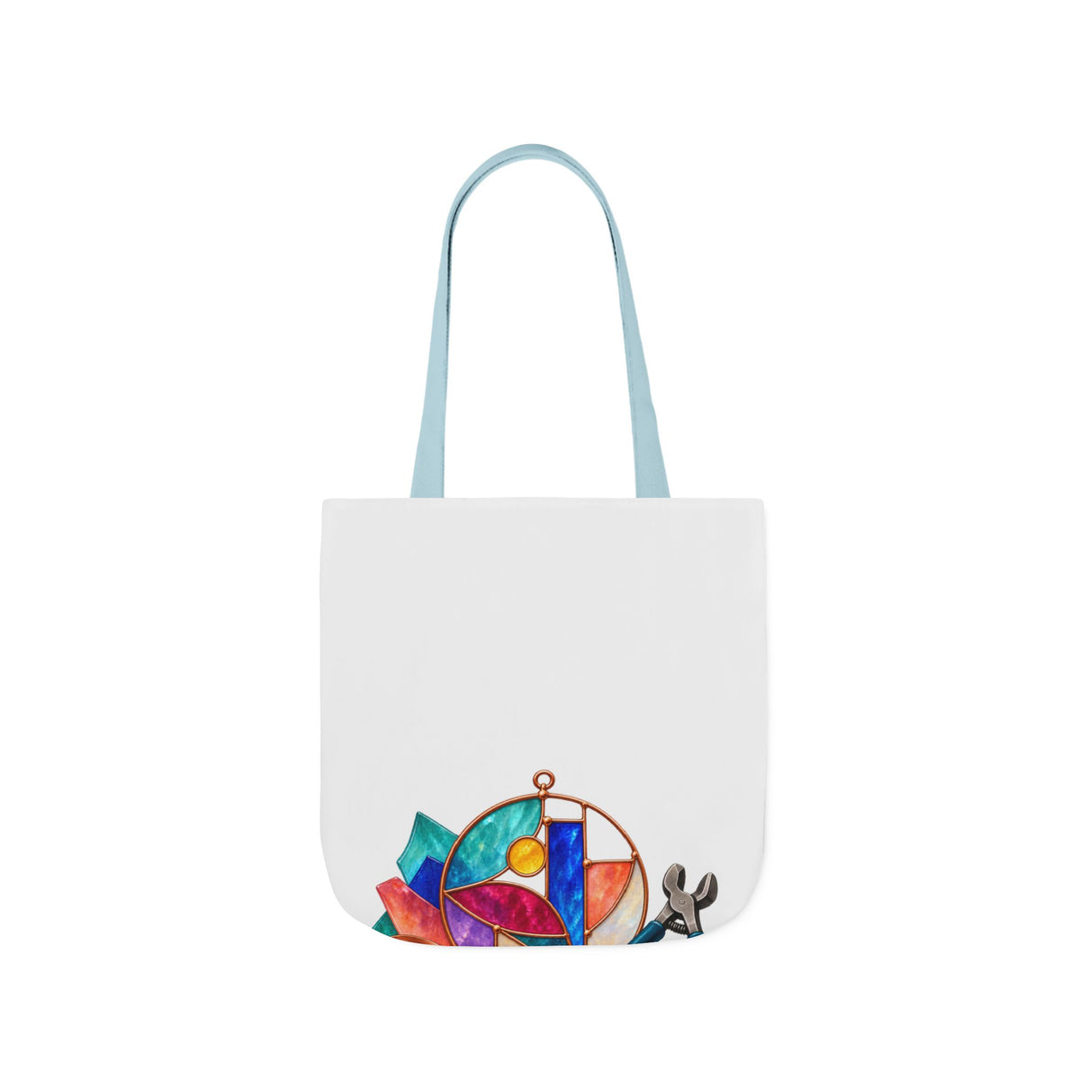 Abstract Stained Glass Suncatcher Workshop Tote Bag