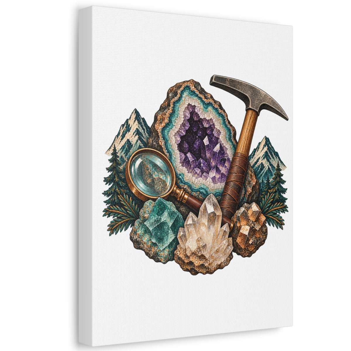 Vintage Geode and Rockhounding Field Kit Canvas