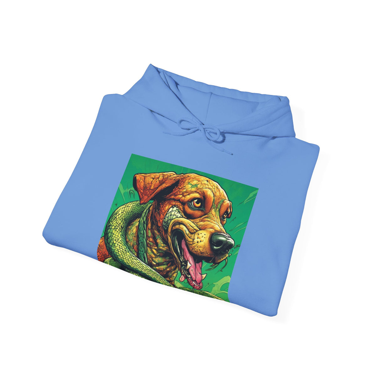 Serpent Guardian Dog Bold Fantasy Creature Art Hoodie