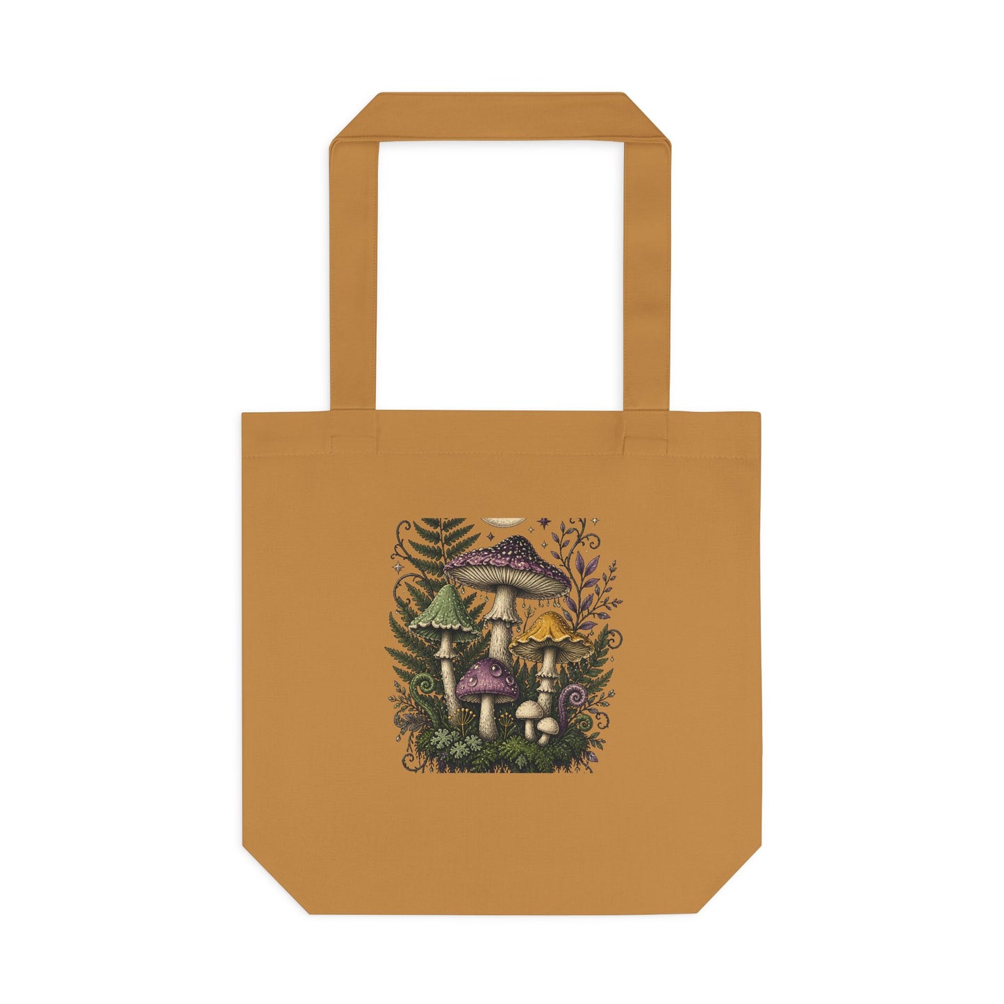 Midnight Mushroom Field Notes Botanical Mushroom Tote Bag