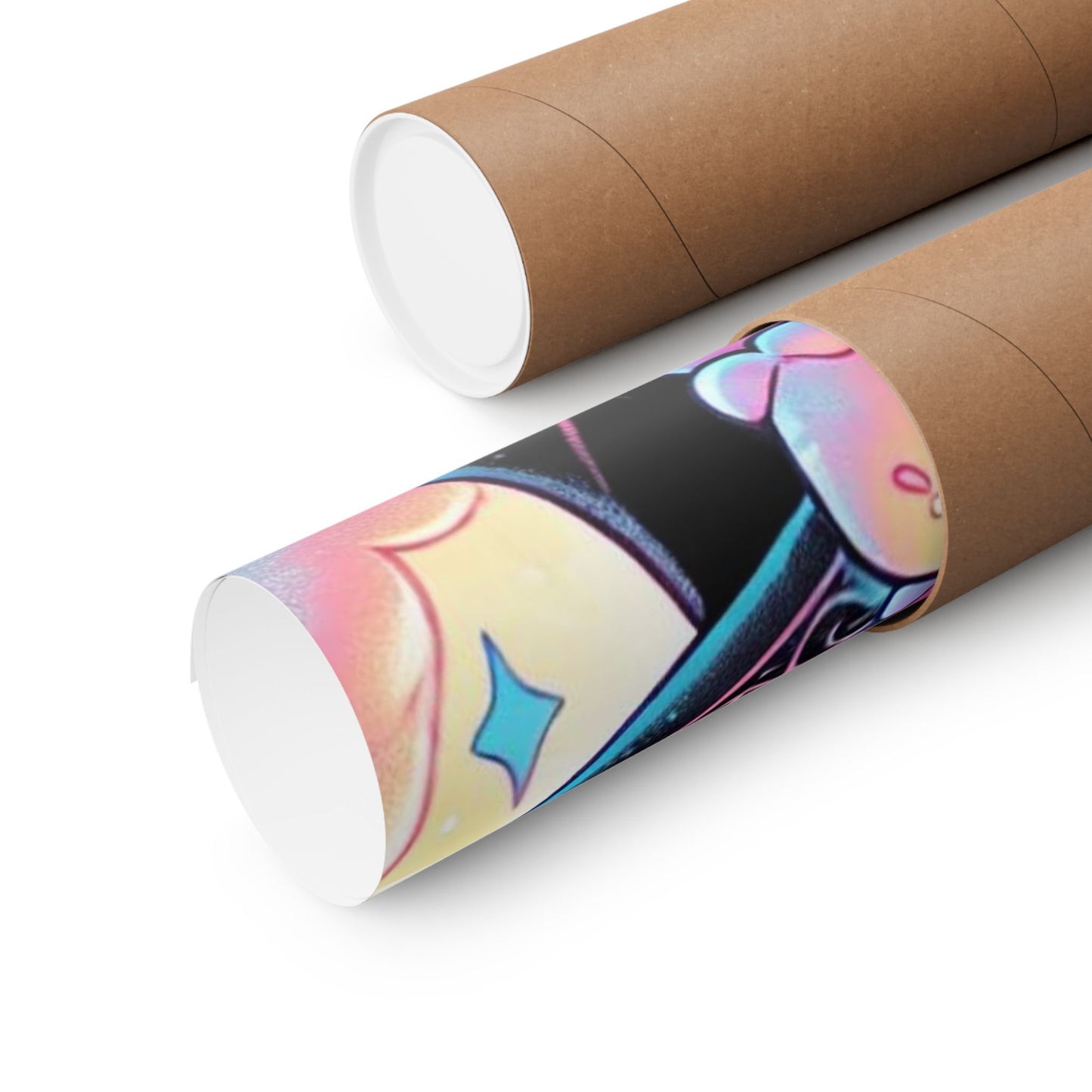 Cute Grim Reaper Ice Cream Pastel Novelty Poster