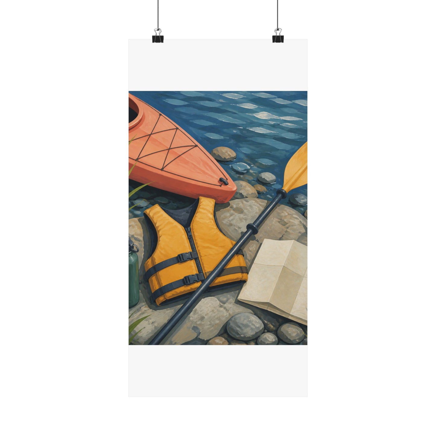 Calm Kayaking Adventure Art Poster