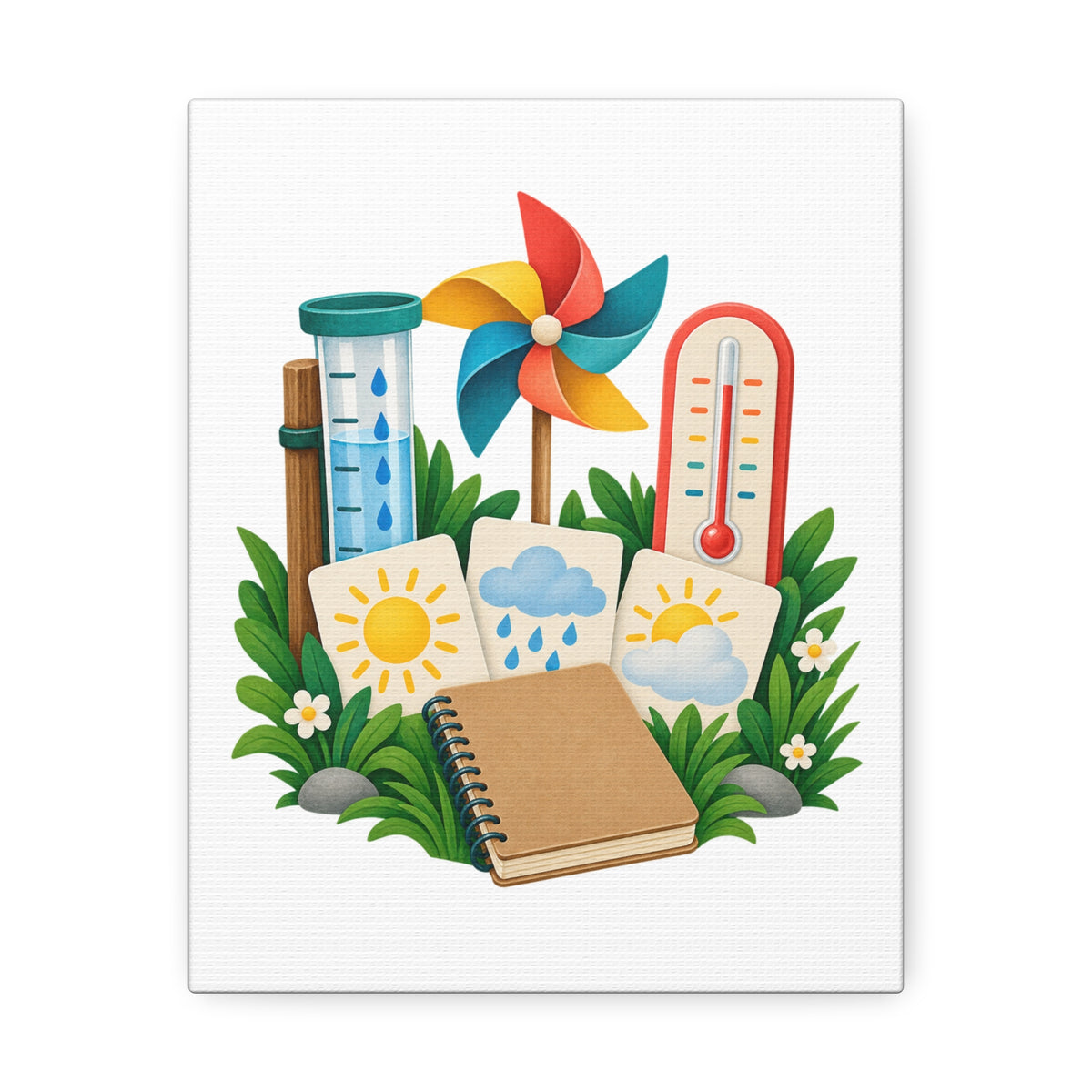 Colorful Backyard Weather Watching Kit Canvas