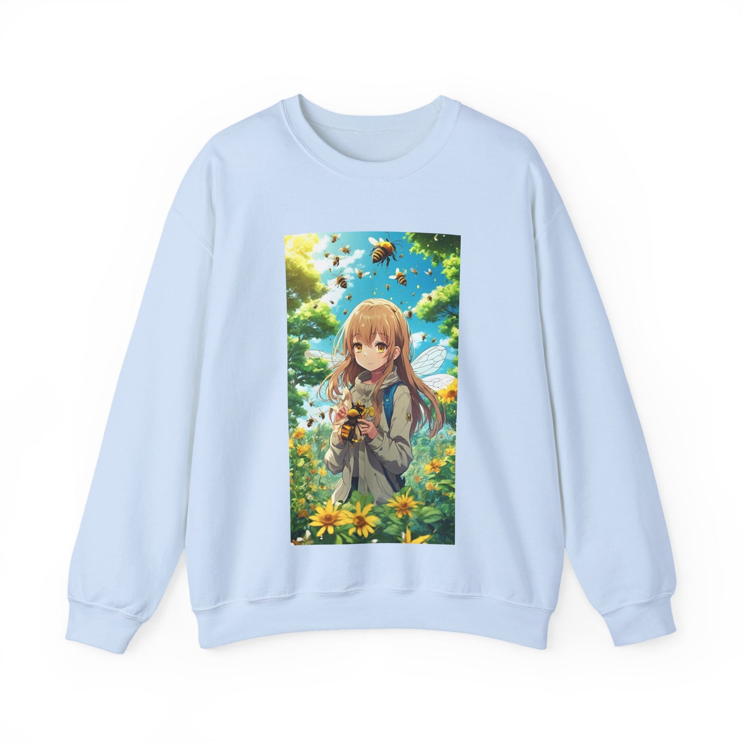 Bee Fairy Garden Anime Nature Art Sweatshirt
