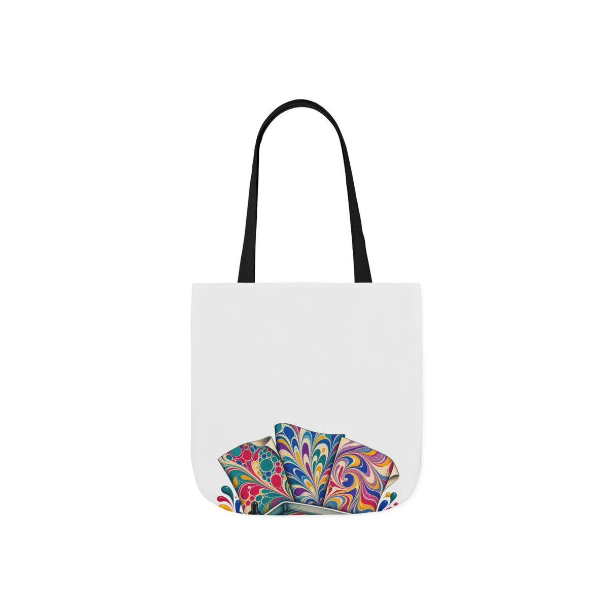 Colorful Paper Marbling Workshop Tote Bag