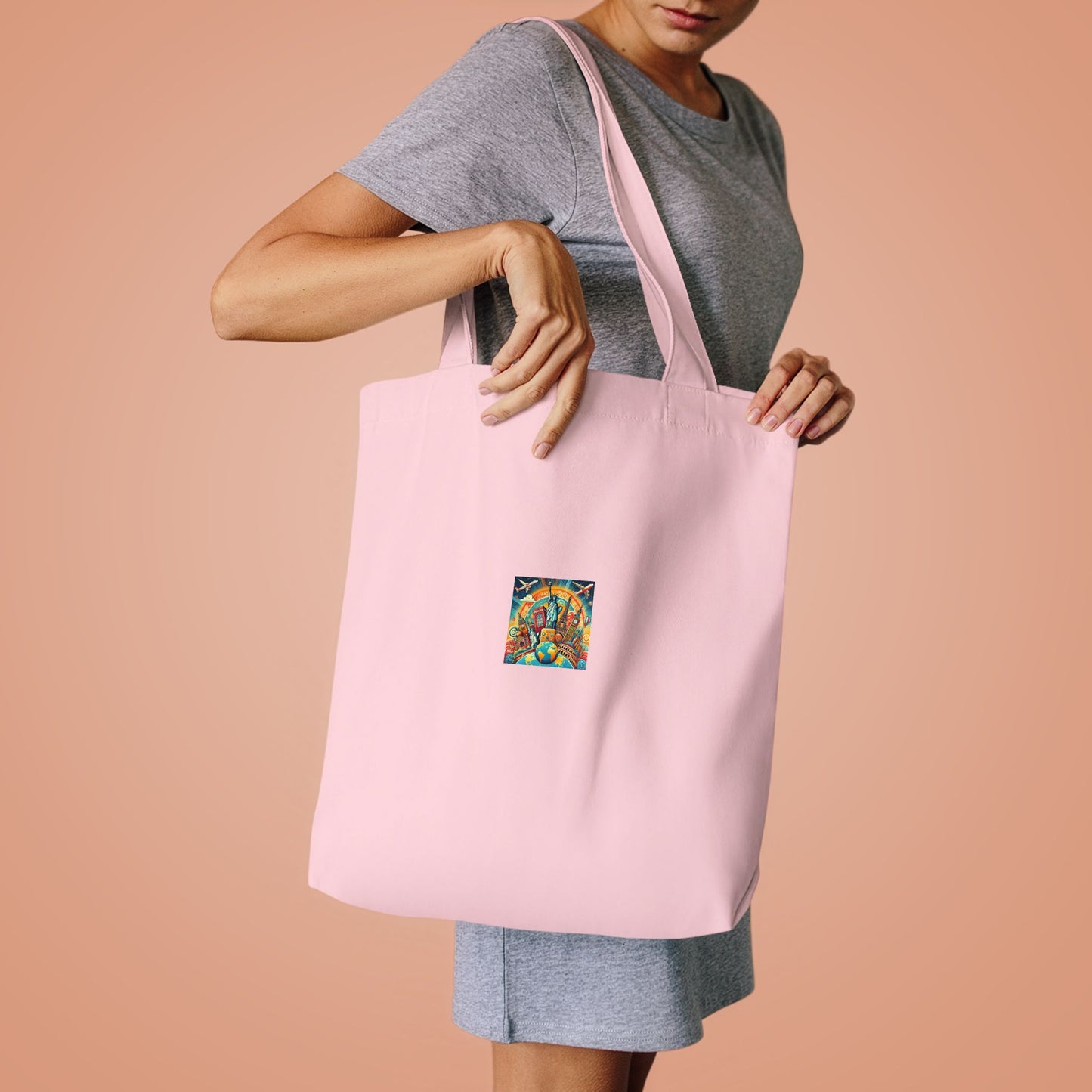 Global Landmark Adventure Collage Landmark Travel Tote Bag