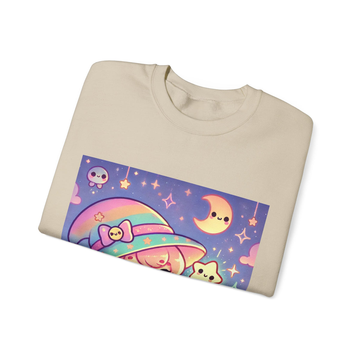 Kawaii Moon Wand Pastel Fantasy Art Sweatshirt