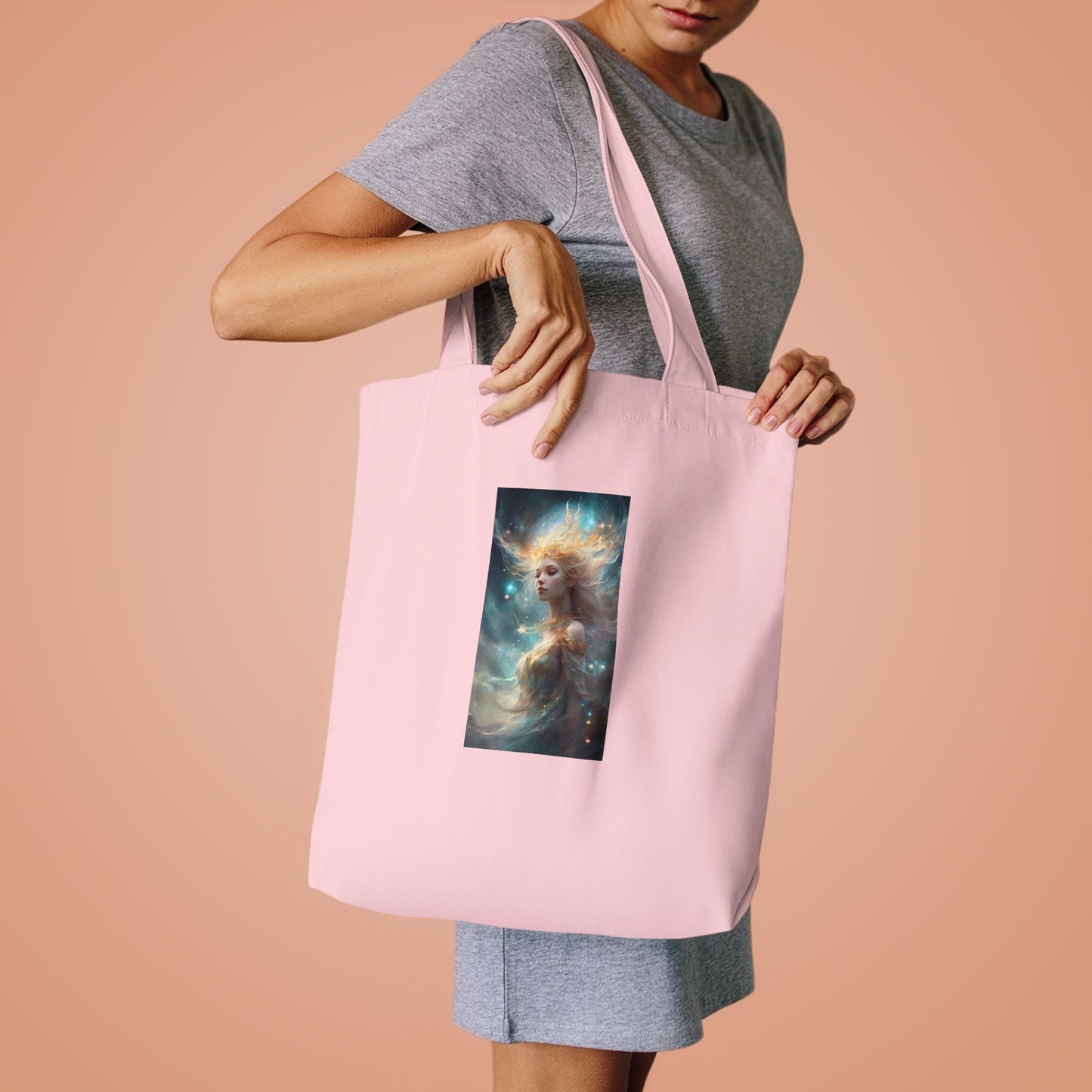Solar Celestial Spirit Fantasy Portrait Tote Bag