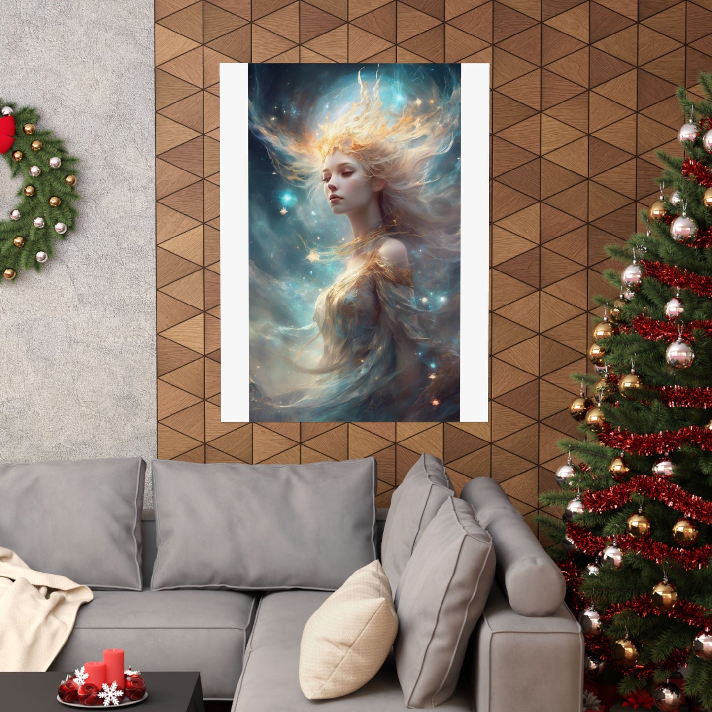 Solar Celestial Spirit Fantasy Portrait Poster