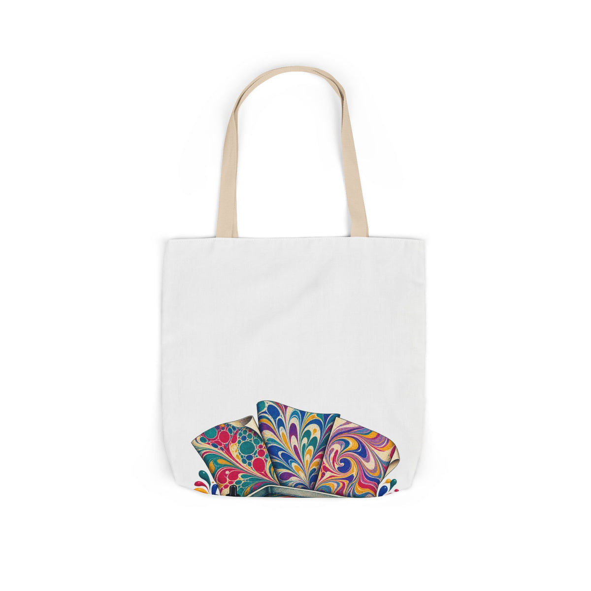 Colorful Paper Marbling Workshop Tote Bag