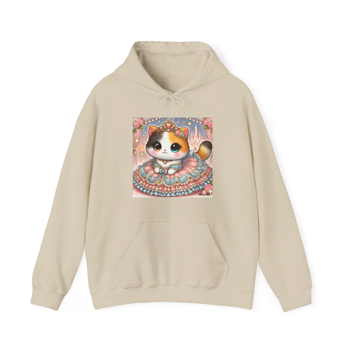 Pastel Princess Calico Cat Fantasy Hoodie