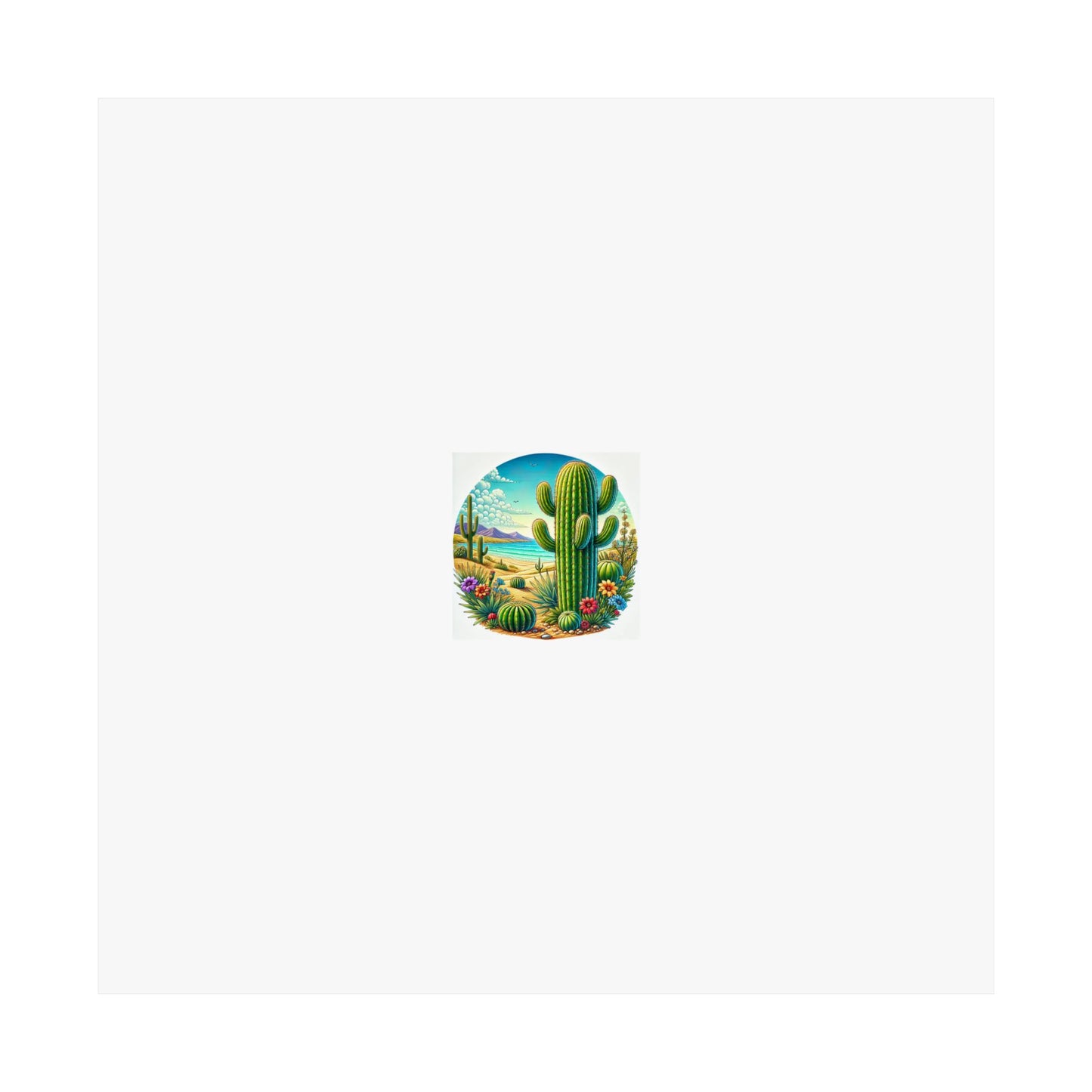 Desert Cactus Bloom Garden Poster Botanical Desert Wall Art Gift