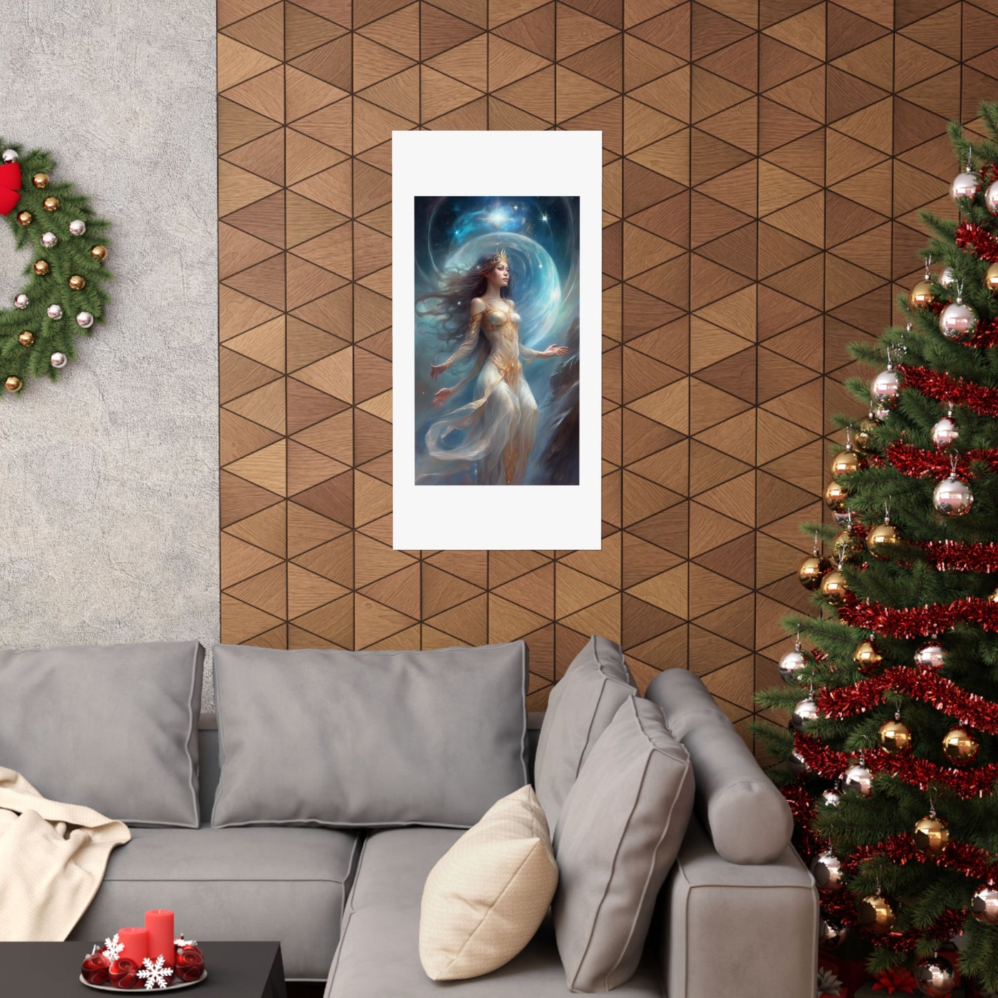 Lunar Celestial Queen Fantasy Portrait Poster