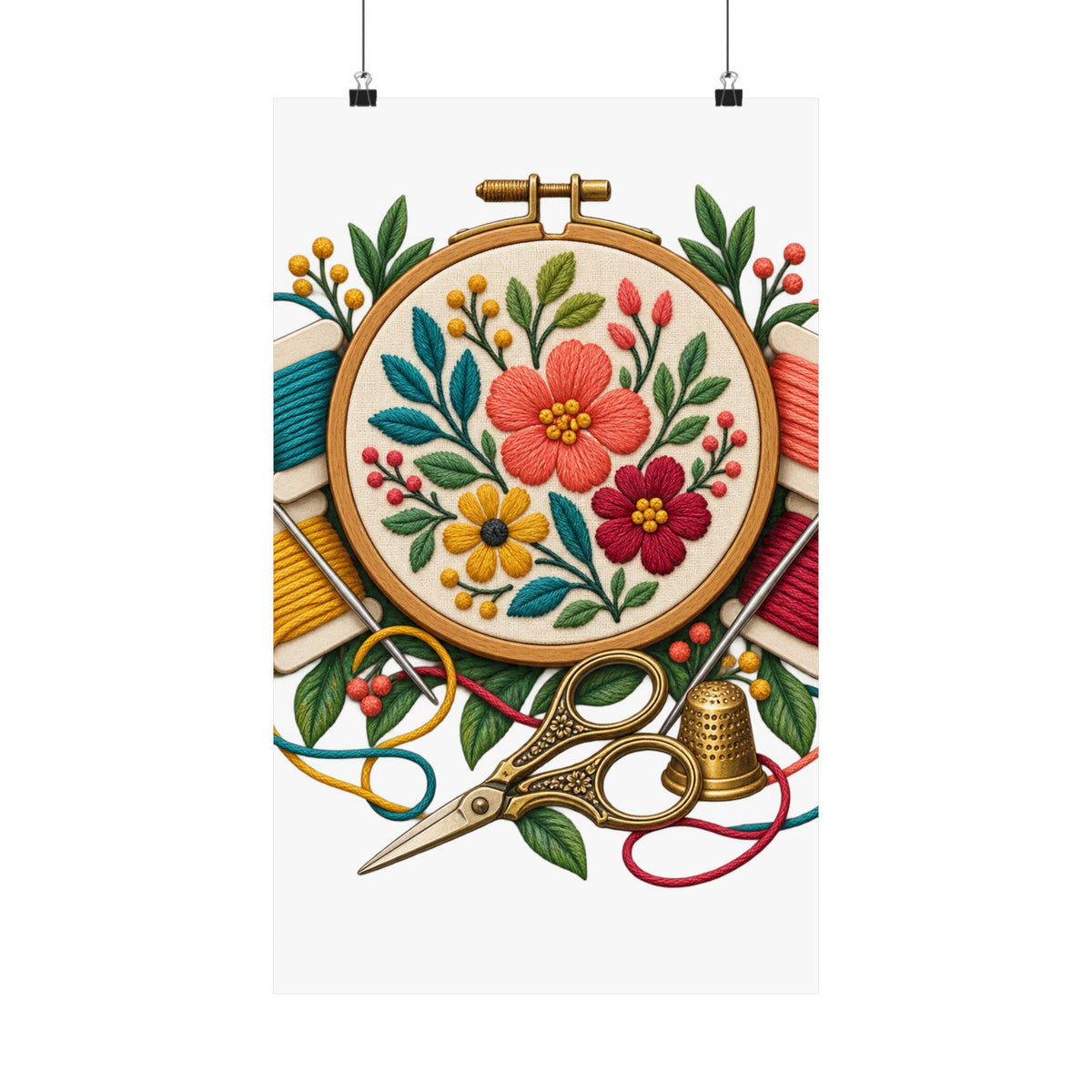 Botanical Embroidery Workshop Poster