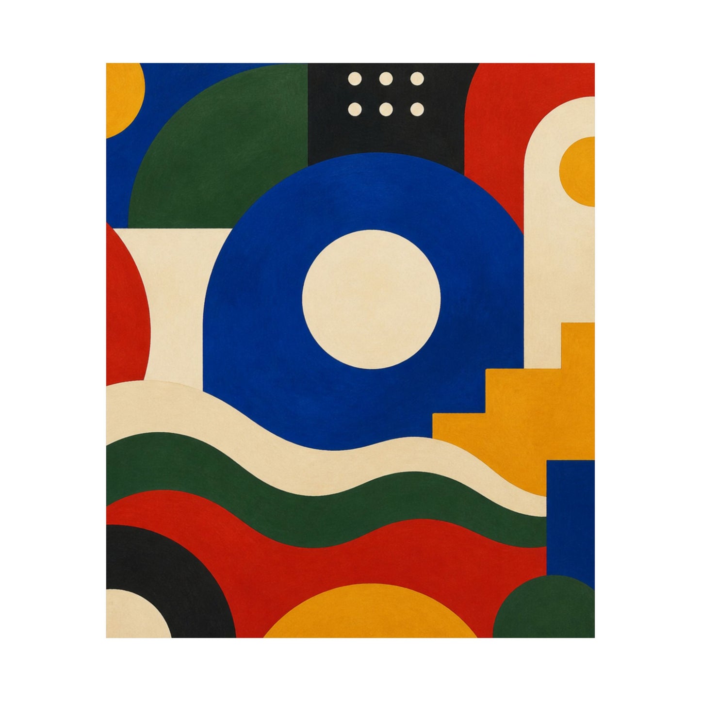 Bold Geometric Balance Abstract Art Poster