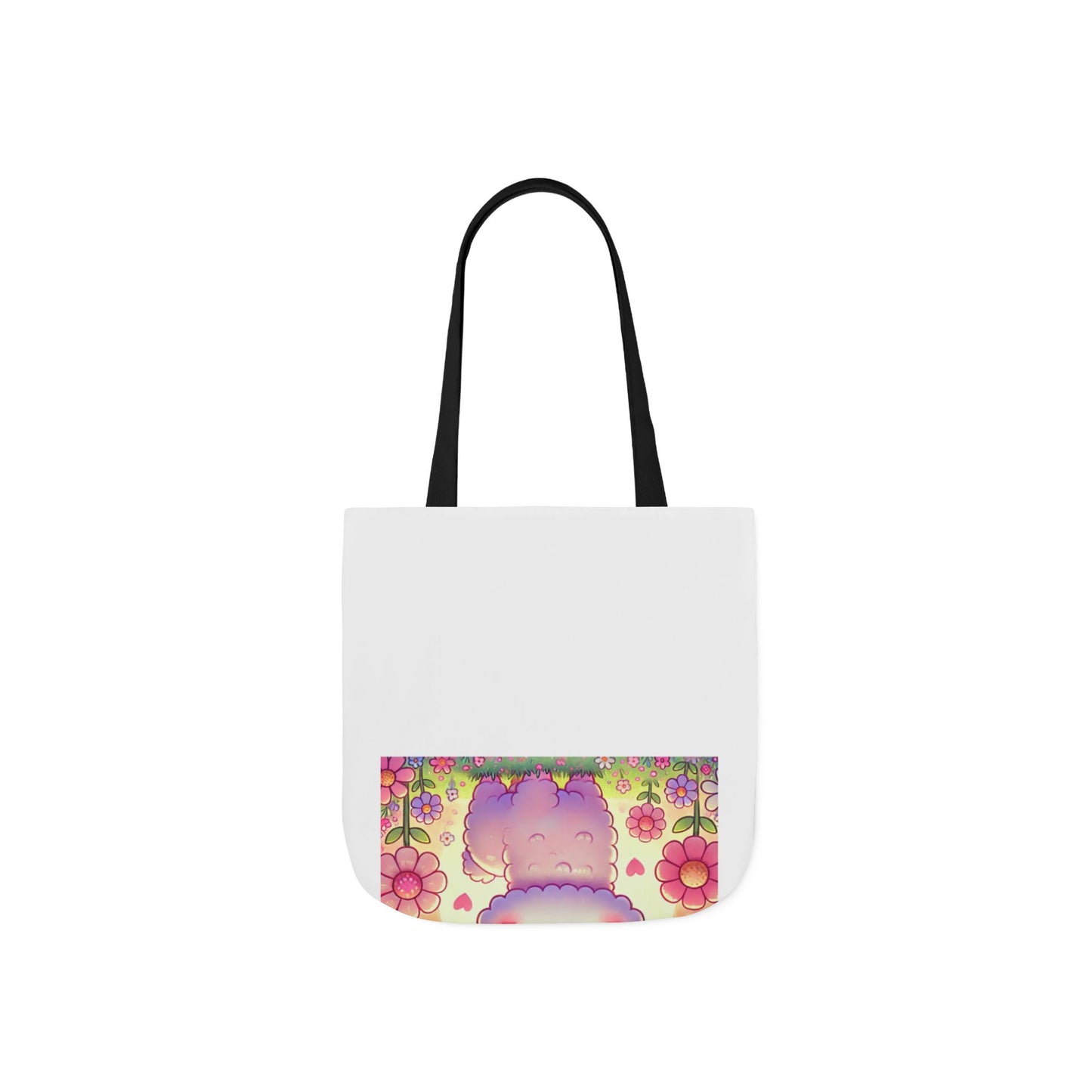 Pastel Floral Alpaca Garden Kawaii Canvas Tote Bag
